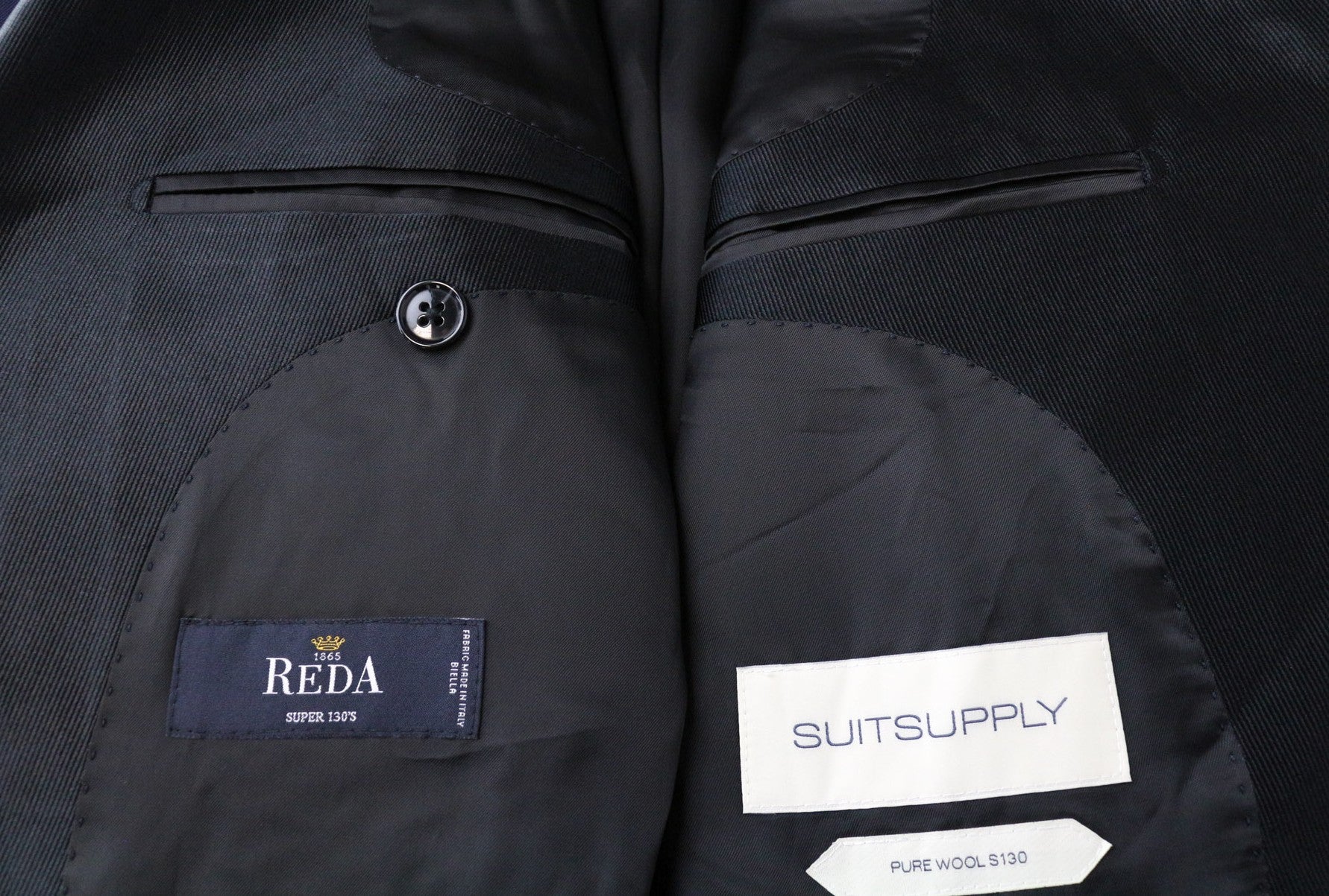 SUITSUPPLY Lazio Tuxedo Men's Suit UK42R Blue Slim S130s Wool 3Pc Peak Lapel