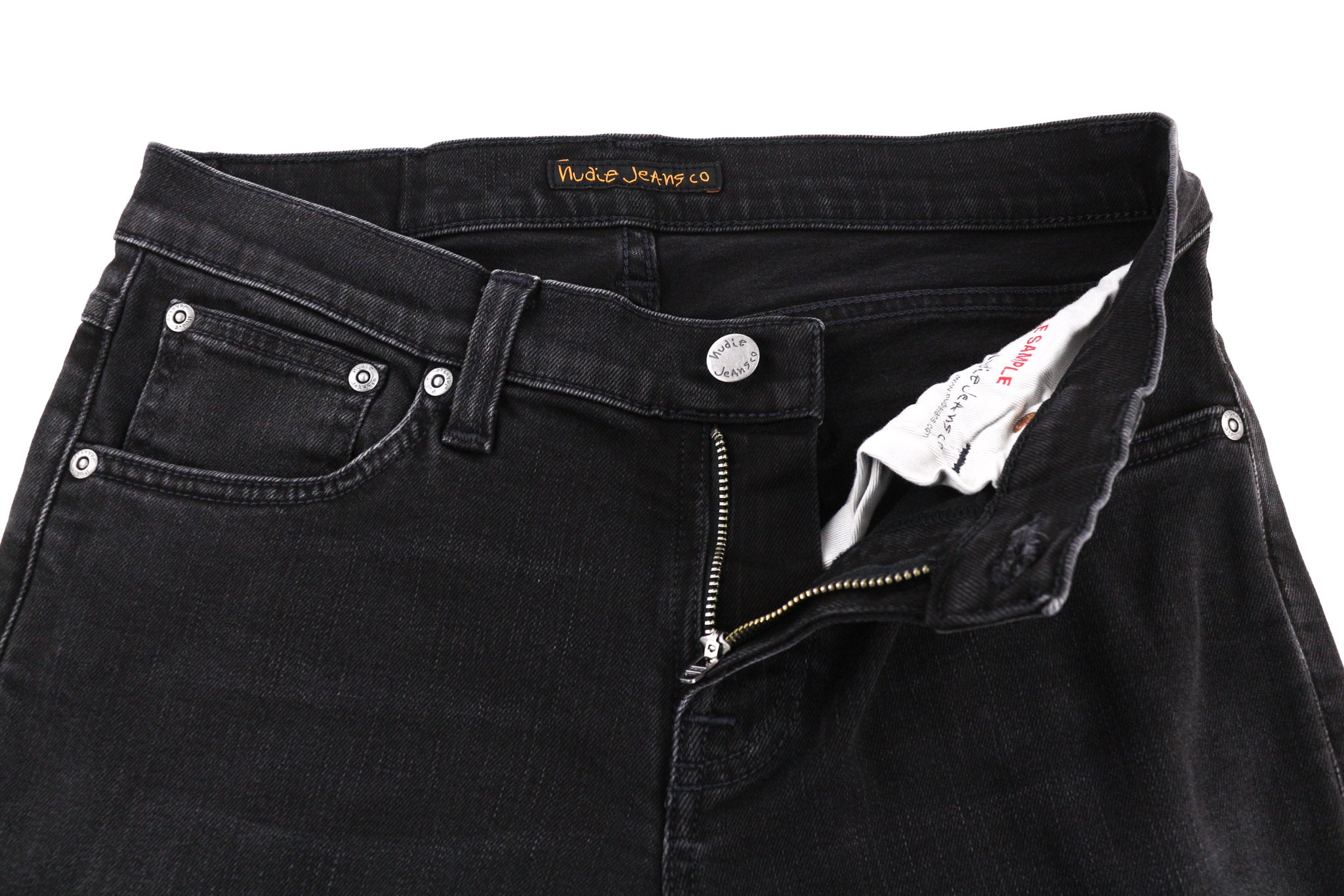 NUDIE JEANS Ilgi vyriški džinsai W28/L32 Slim Tamprūs Juodi Laisvalaikio Džinsai