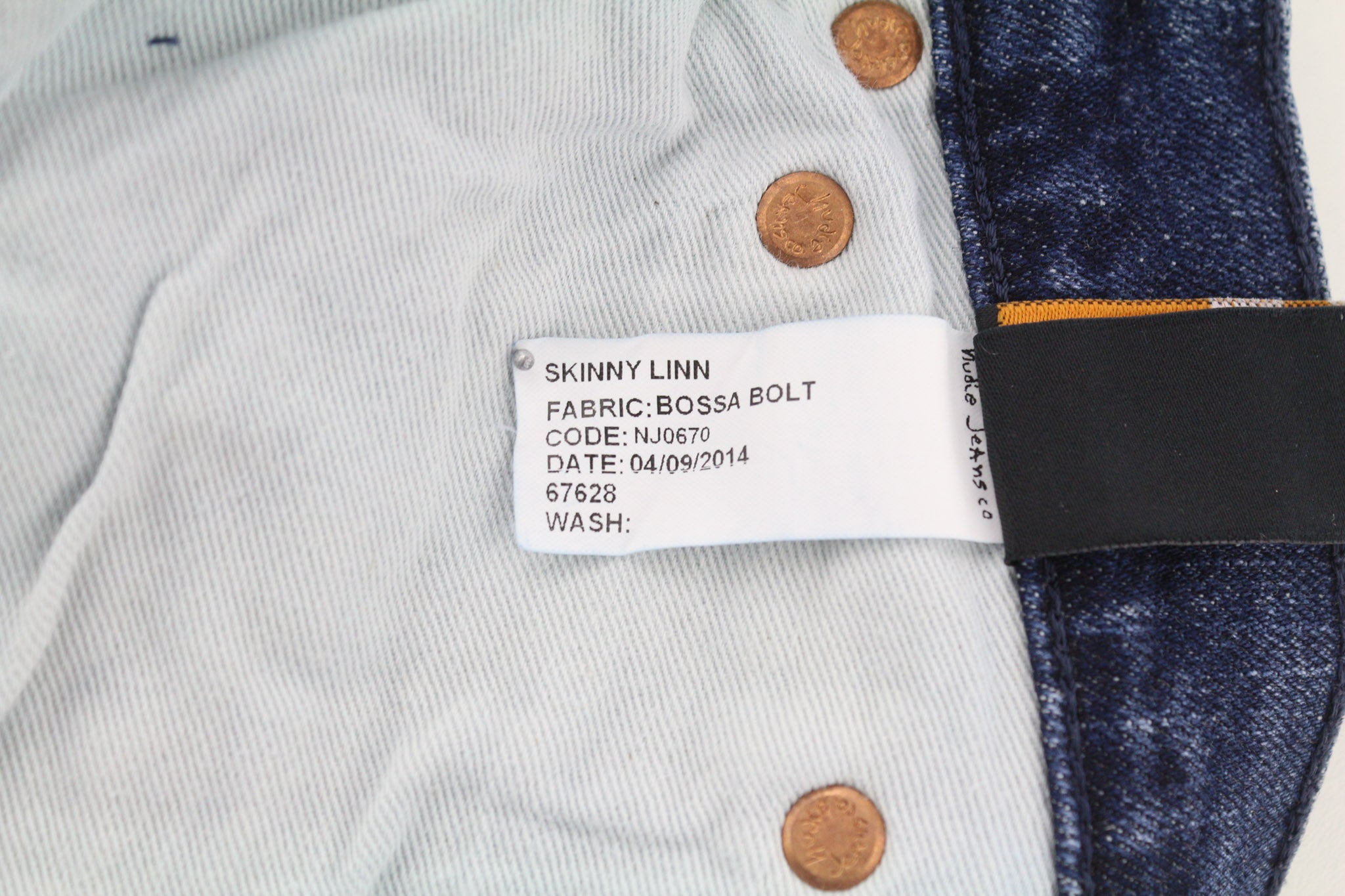 NUDIE JEANS Skinny Lin vyriški džinsai W28/L30 Tight Stretch mėlyni skalbti 