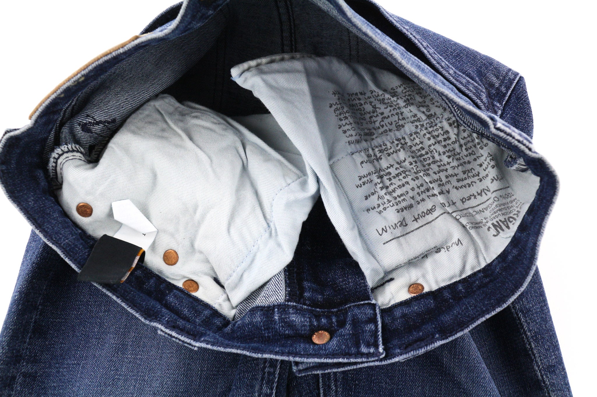 NUDIE JEANS Skinny Lin vyriški džinsai W28/L30 Tight Stretch mėlyni skalbti 