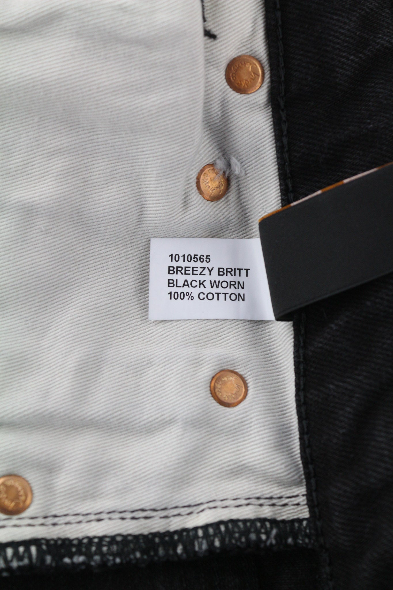 NUDIE JEANS Breezy Brit Women's Jeans W29/L28 Regular Taper Black Casual