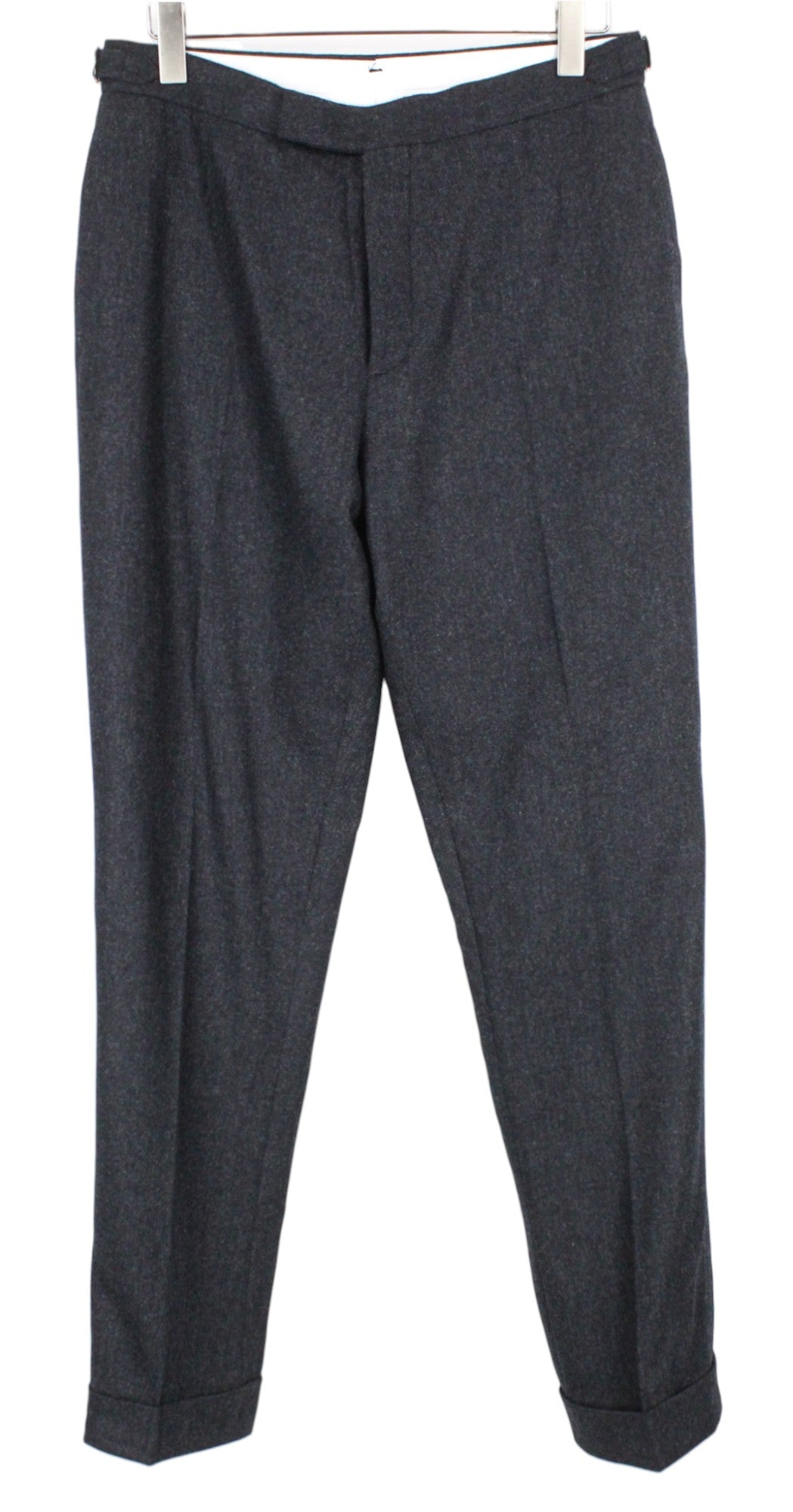 SUITSUPPLY La Spalla Suit UK38R Grey Wool Flannel Slim Two-Piece Circular Style