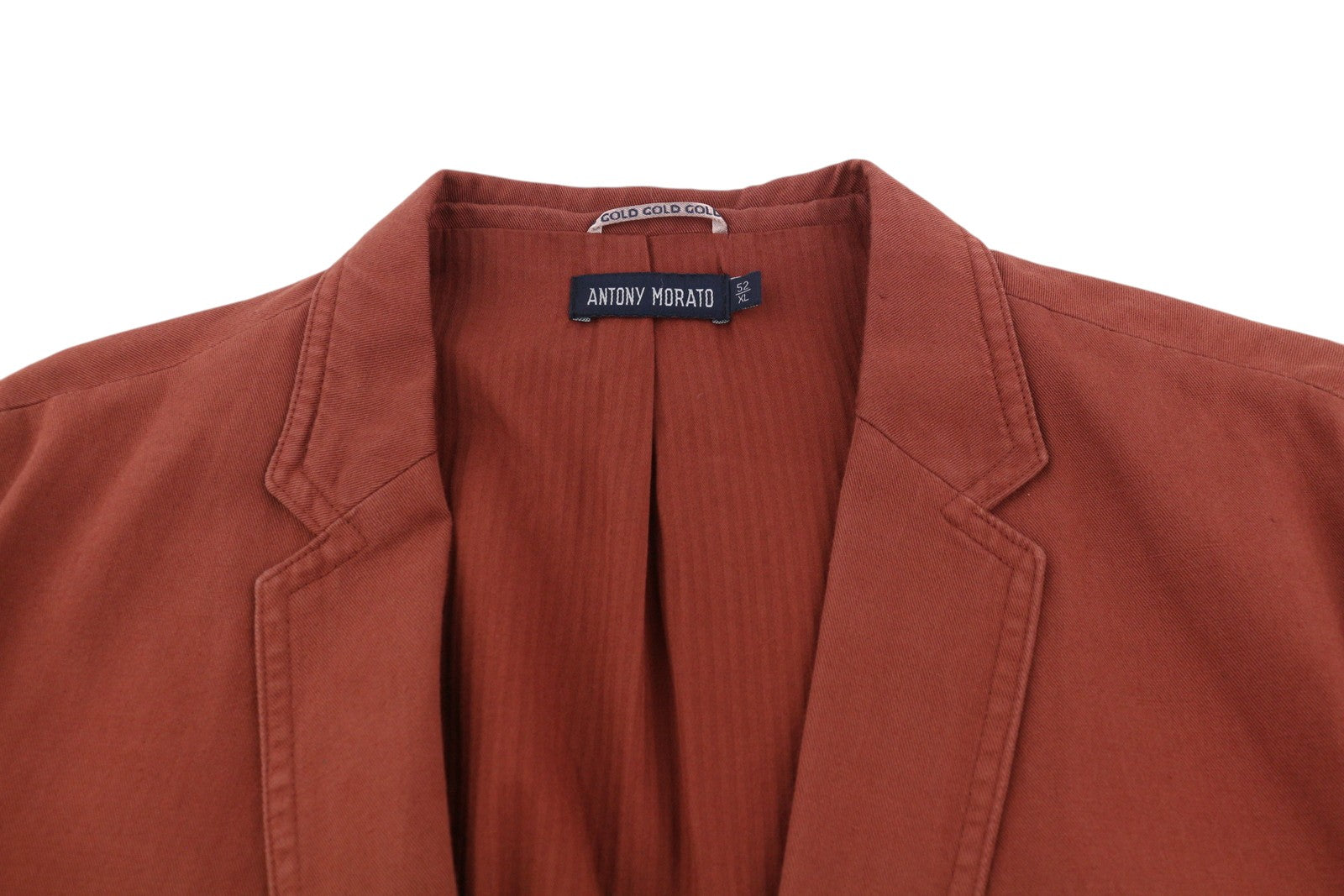 ANTONY MORATO Men Suit XL Burgundy Super Slim Fit Linen Blend Notch Casual 2in1