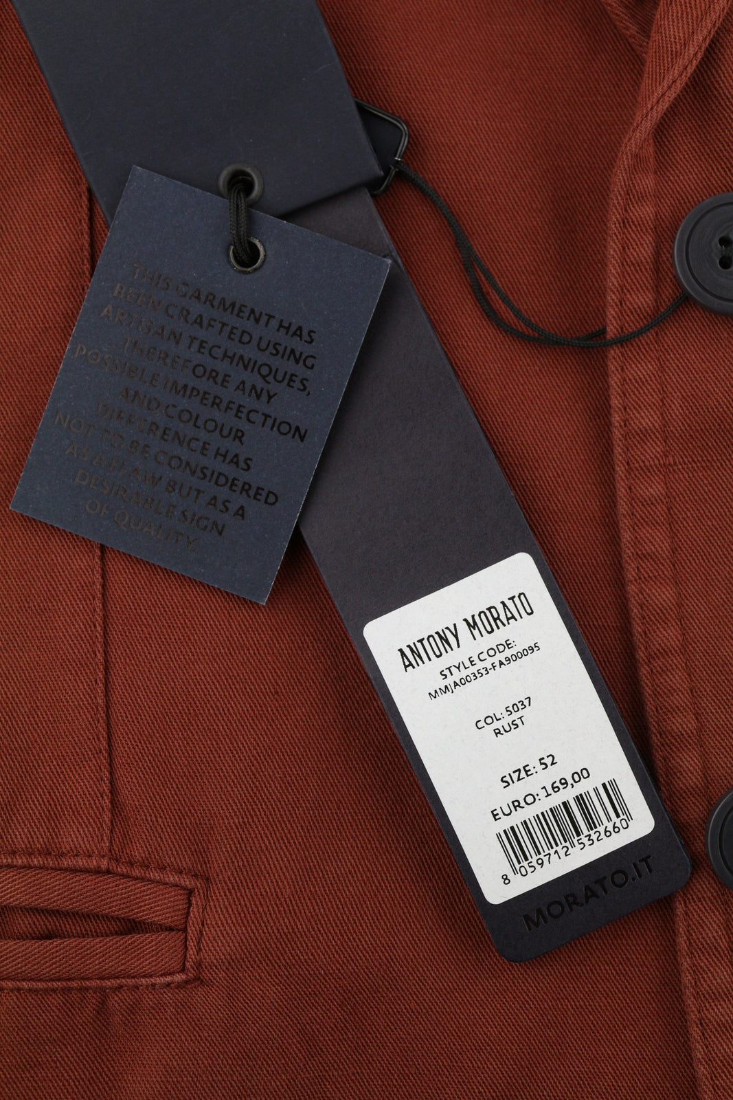 ANTONY MORATO Men Suit XL Burgundy Super Slim Fit Linen Blend Notch Casual 2in1