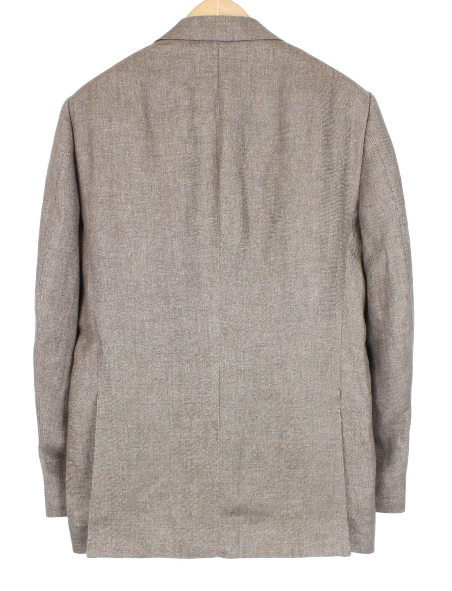 SUITSUPPLY Lazio Tuxedo Men's Suit UK42R Slim 2 Piece Brown Linen Peak Collar