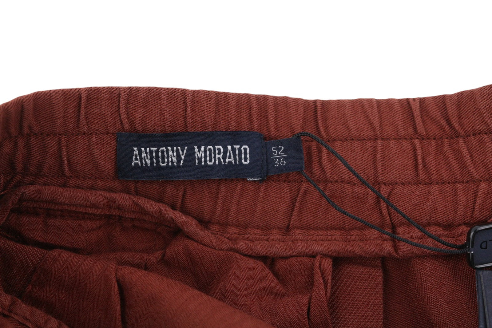 ANTONY MORATO Men Suit XL Burgundy Super Slim Fit Linen Blend Notch Casual 2in1