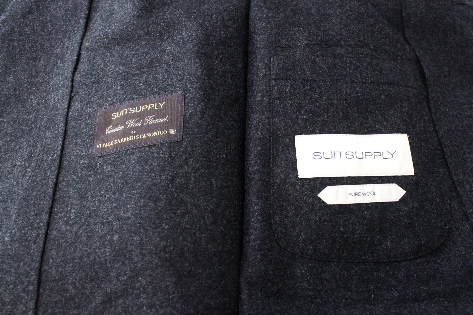 SUITSUPPLY Greenwich Suit UK36R Slim Grey Wool Flannel Circular 2-Piece Men