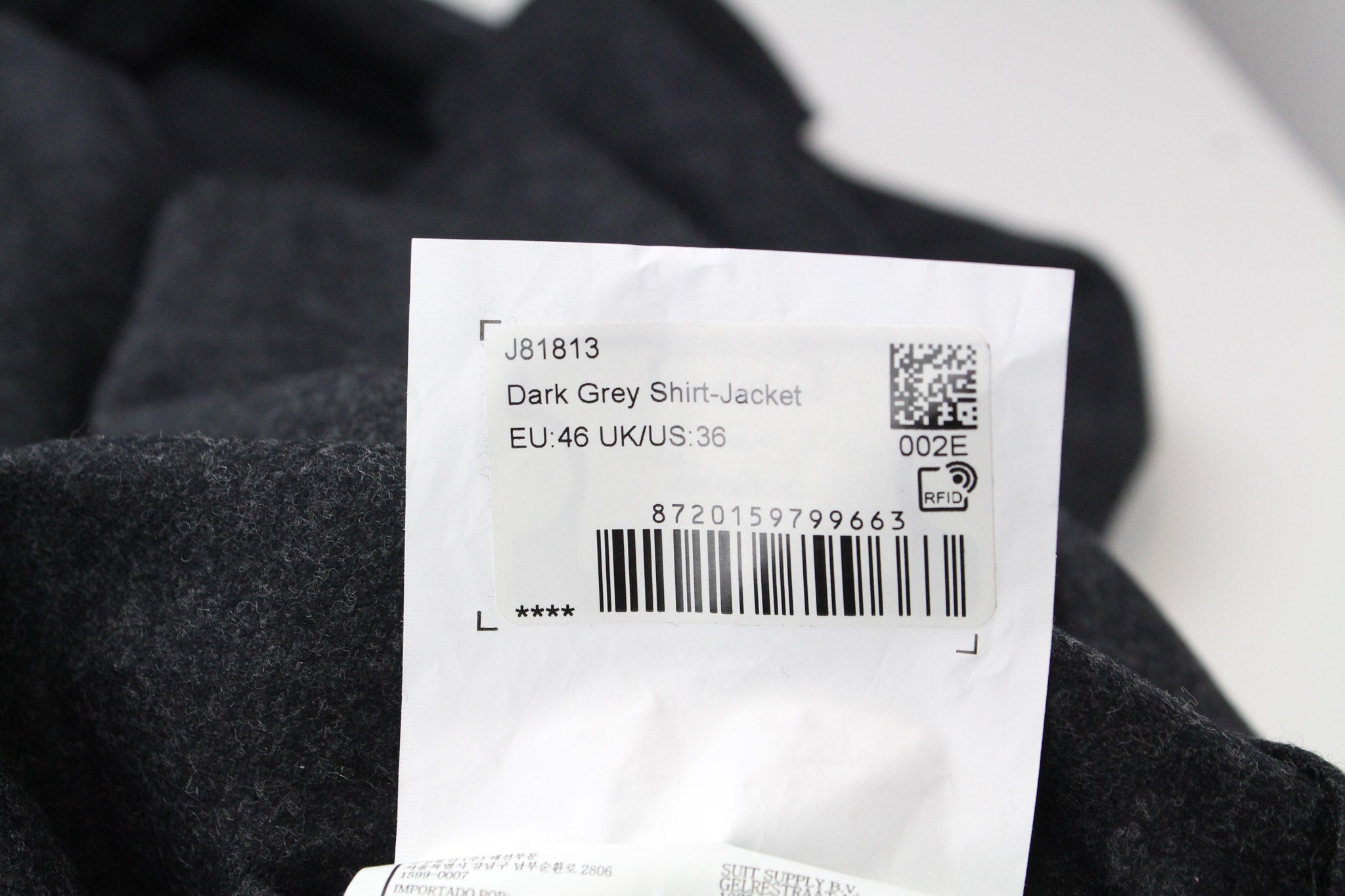 SUITSUPPLY Greenwich Suit UK36R Slim Grey Wool Flannel Circular 2-Piece Men