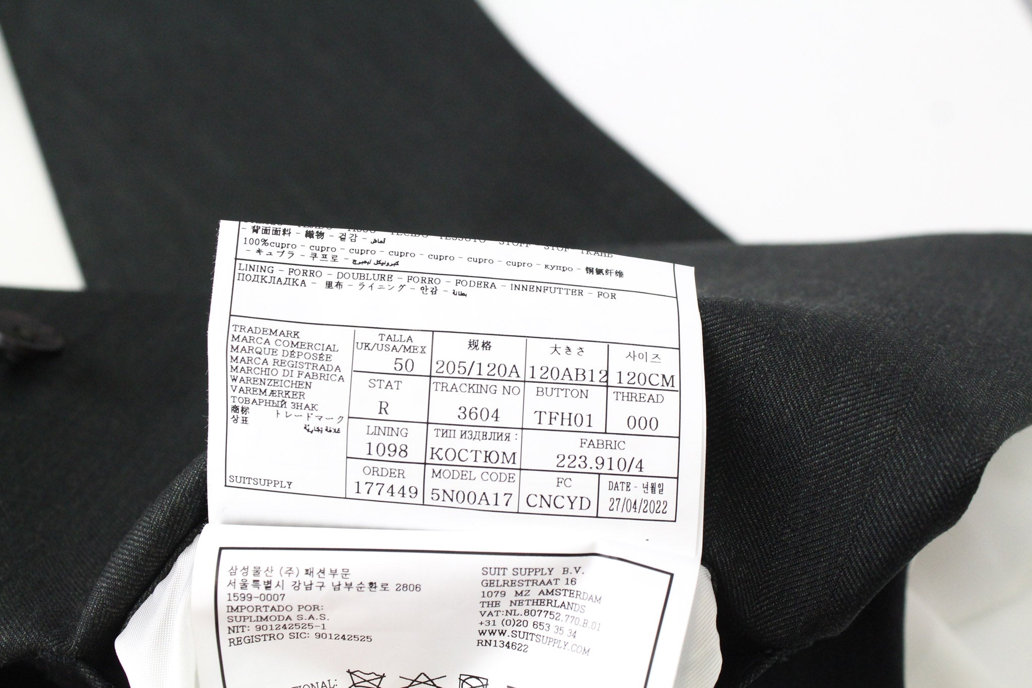 SUITSUPPLY Havana Tulip Suit UK50R Men's Green Wool S130 Slim Fit 3-Piece