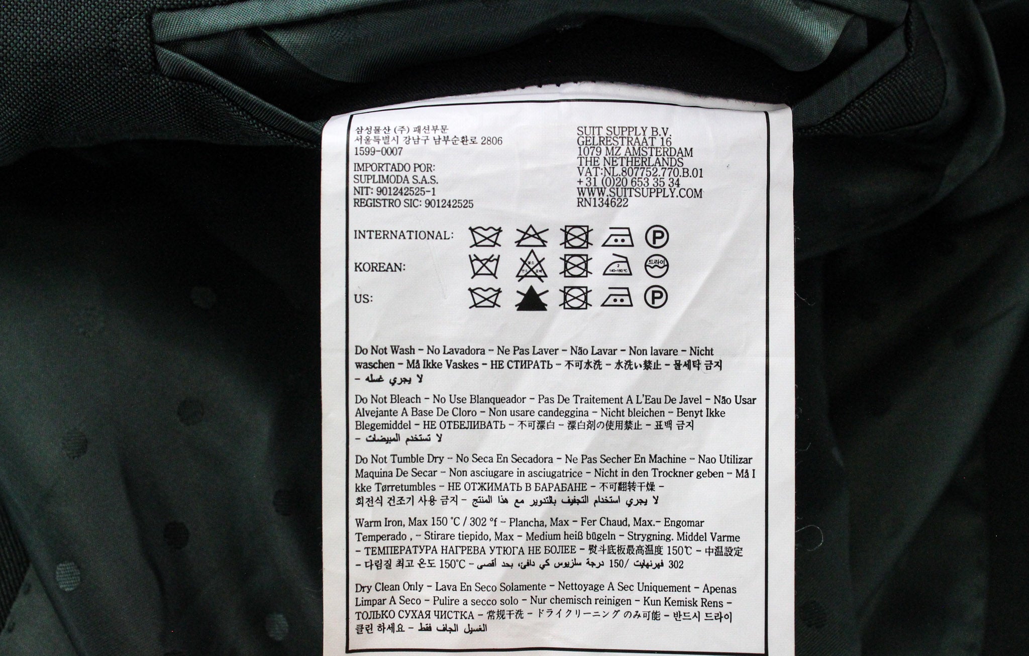 SUITSUPPLY La Spalla Men's Suit UK36S Dark Green Wool 2Pc Slim Formal Melange