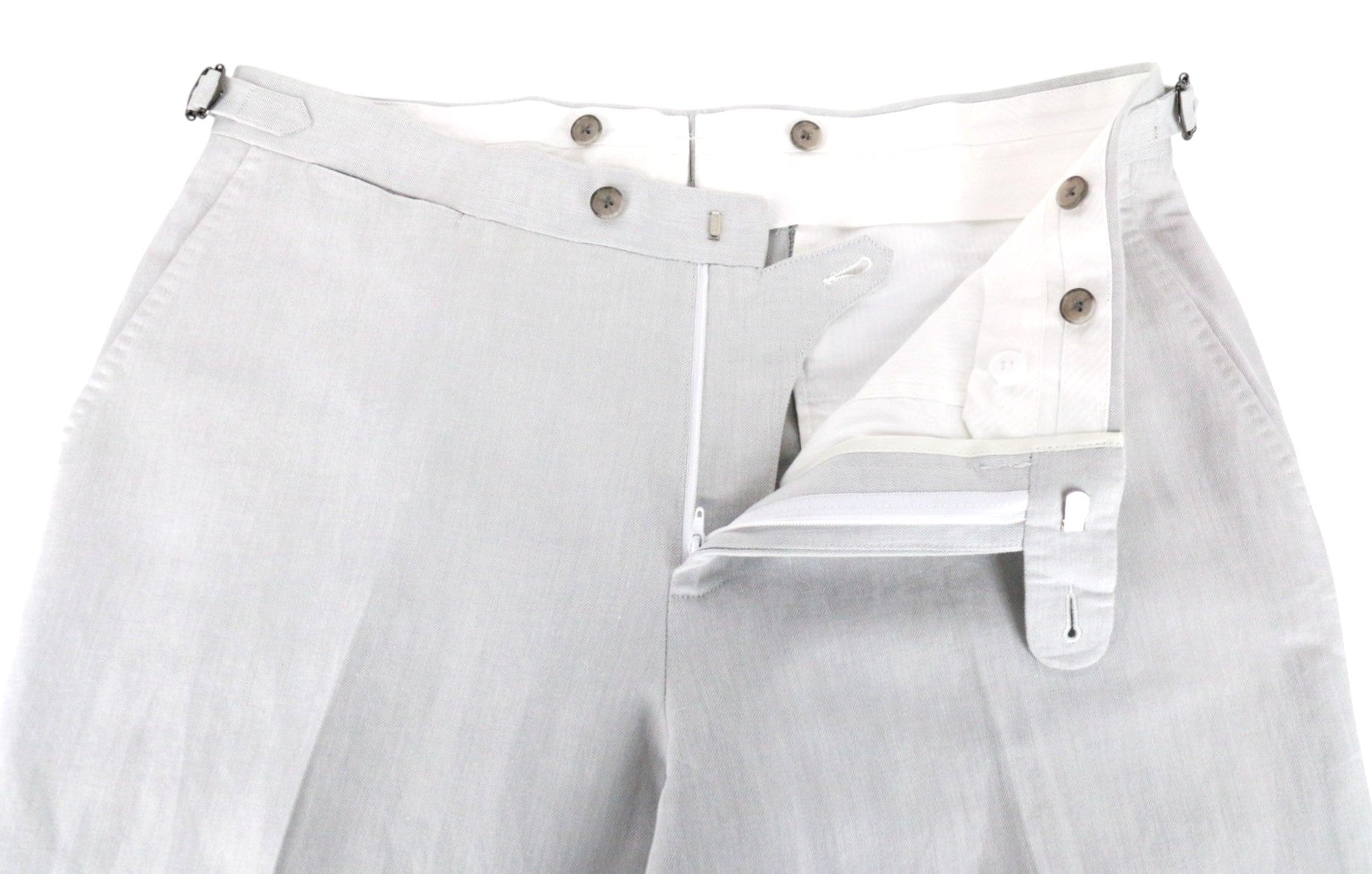 SUITSUPPLY La Spalla Men's Suit UK42S Grey Linen Cotton Single-Breasted 2 Pc