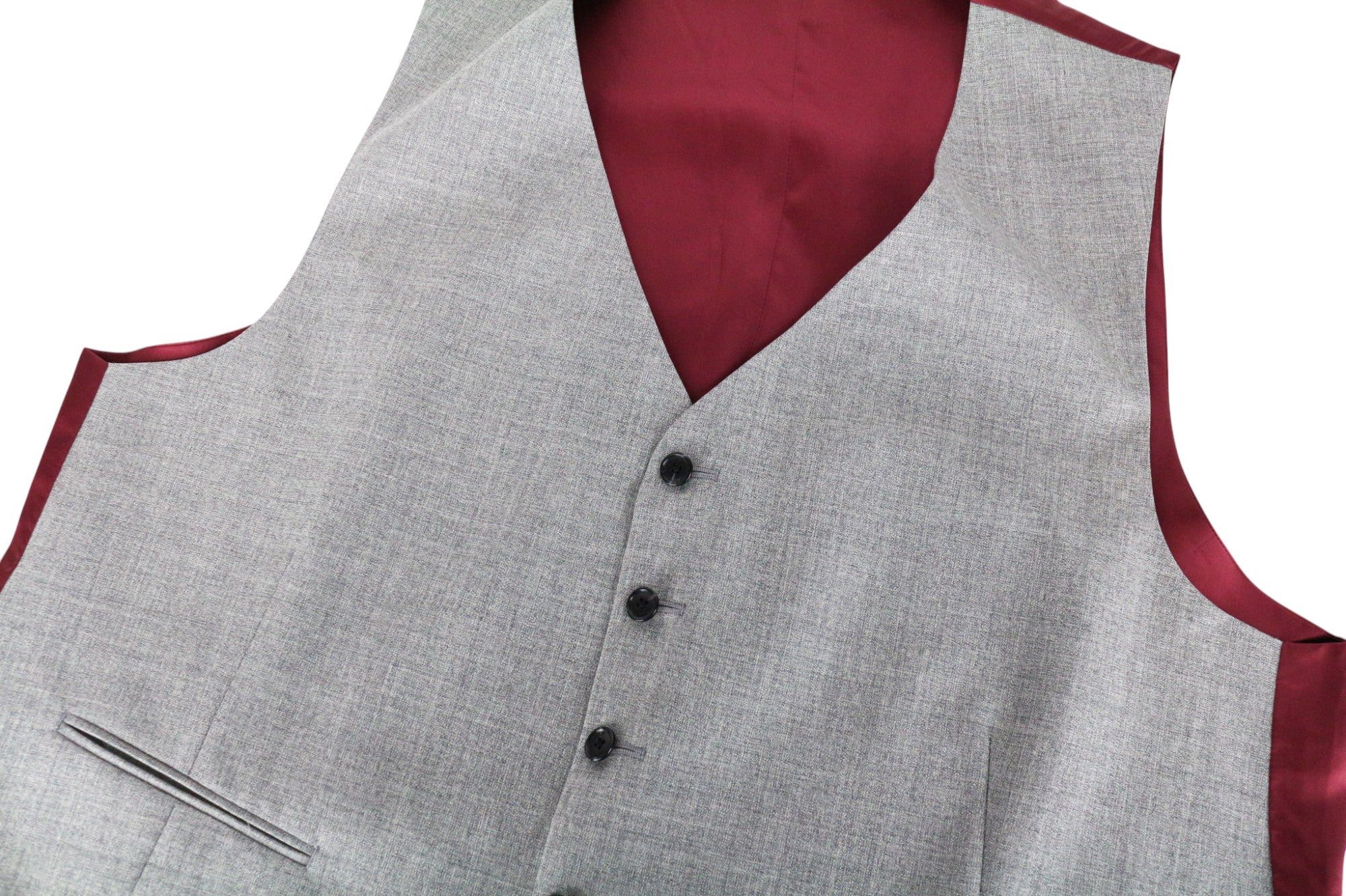 SUITSUPPLY La Spalla Men's Suit UK50S Grey Pure Wool 3-Piece Single-Breasted