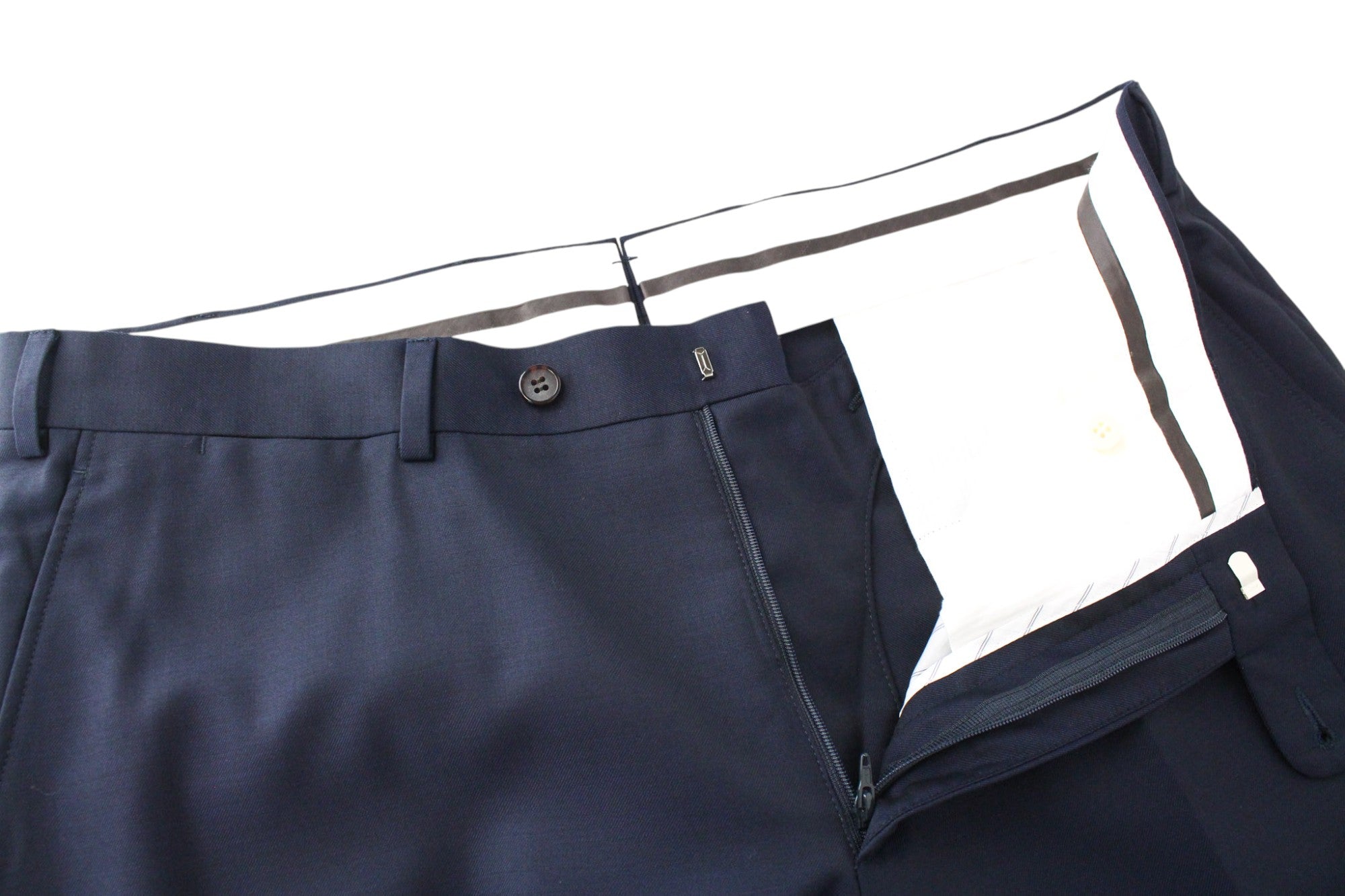 SUITSUPPLY Napoli Suit UK44R Men's S110 Wool 2-Piece Navy Melange Formal