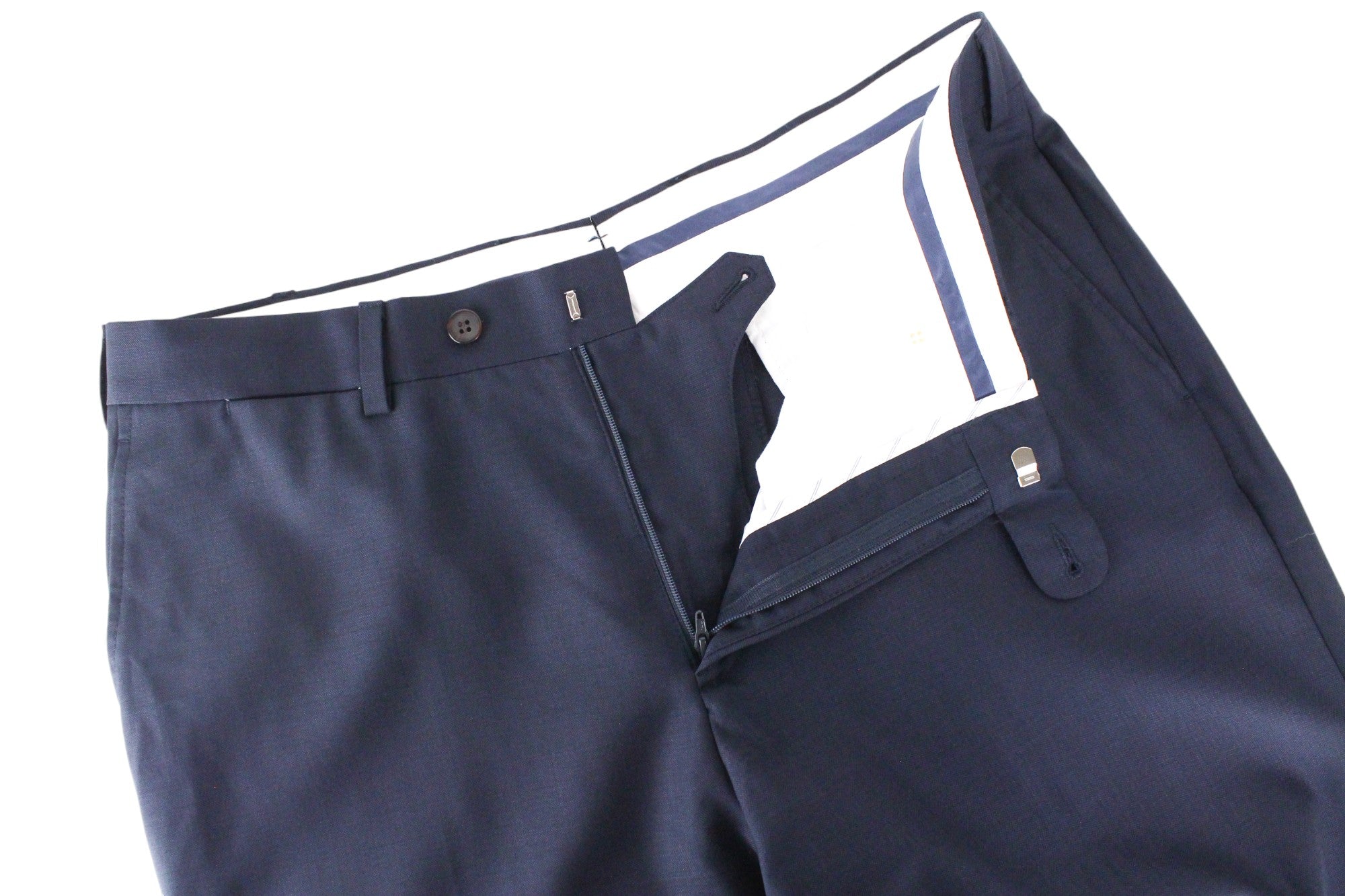 SUITSUPPLY Lazio SB Int. Men's UK32R Slim Wool 2 Piece Suit Dark Blue Lined