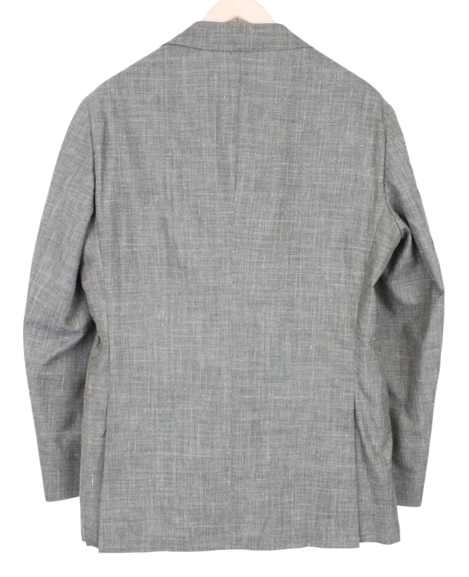 SUITSUPPLY Havana Suit UK40R 3-Piece Slim Melange Green Linen Wool Silk Men's