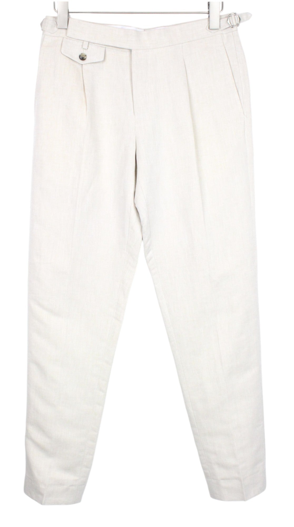 SUITSUPPLY Havana Suit UK38R Beige Melange 3-Piece Linen Cotton Slim Fit Men