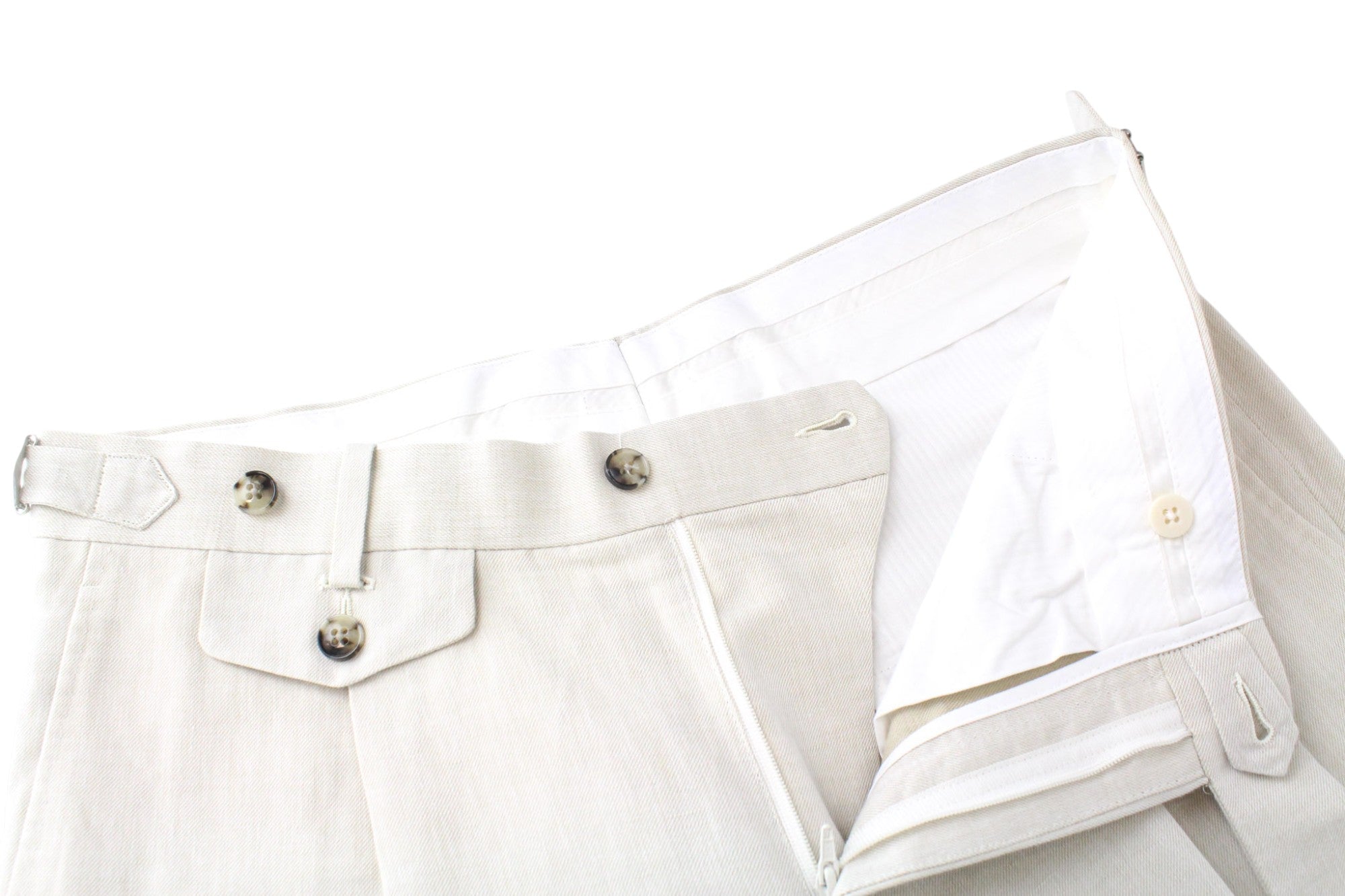 SUITSUPPLY Havana Suit UK38R Beige Melange 3-Piece Linen Cotton Slim Fit Men