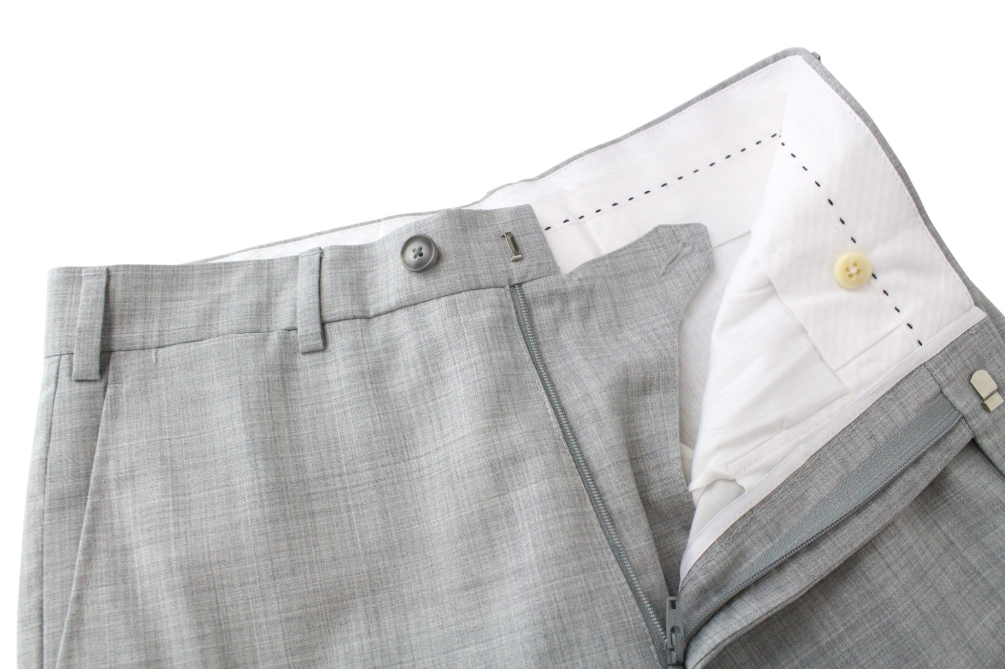 SUITSUPPLY La Spalla Men's Suit UK34R Grey Slim Pure Wool Melange S120s 2Piece