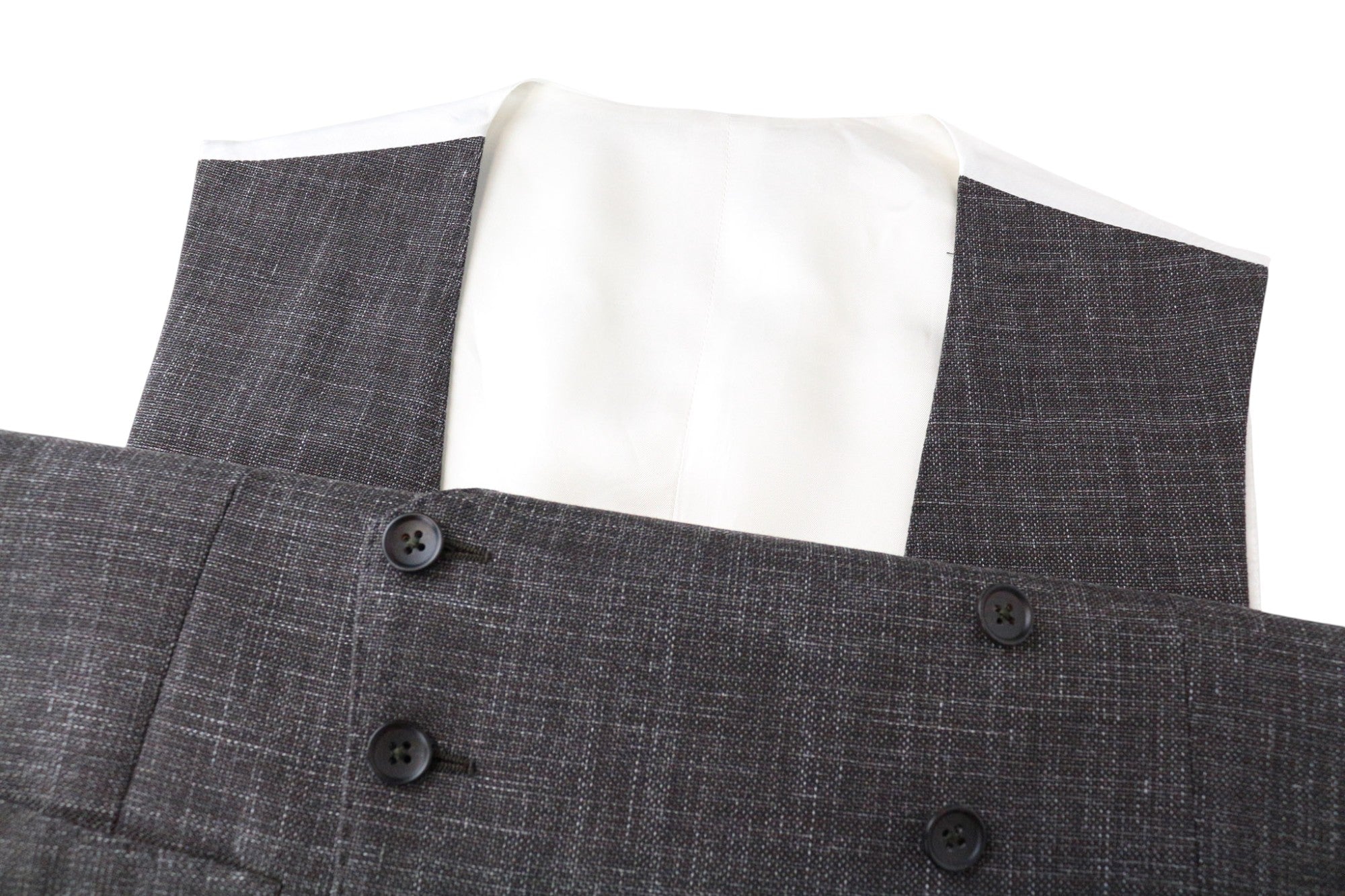 SUITSUPPLY Havana Patch Men's Suit UK36R Wool Silk Linen Brown Slim 3-Piece