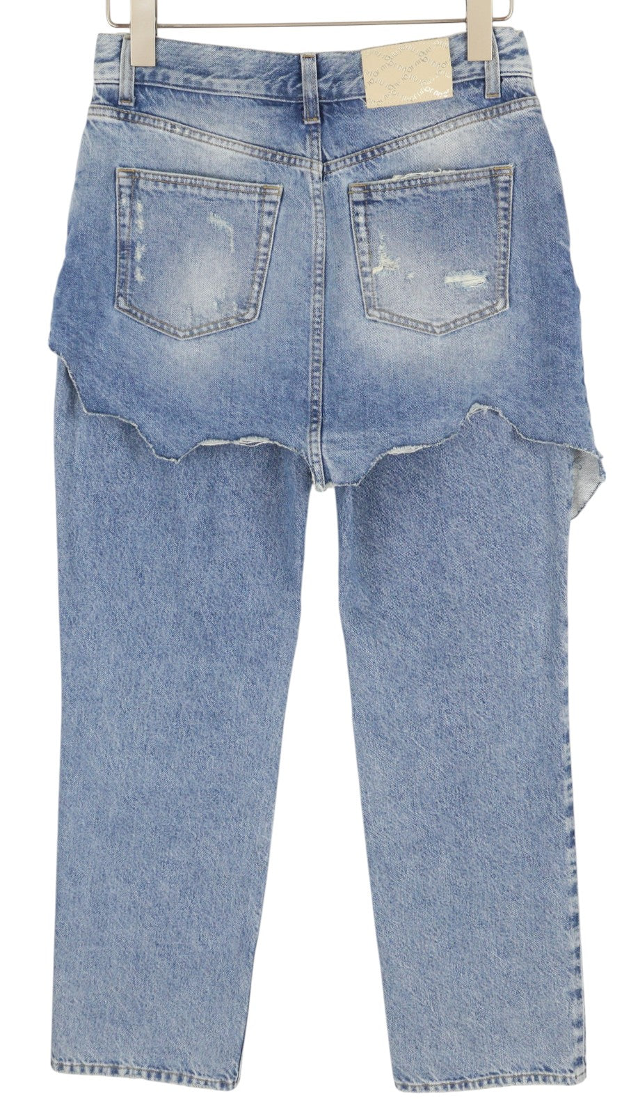 LIU JO Glam Straight Bic Women Jeans W28 Skirted Ripped Blue Denim