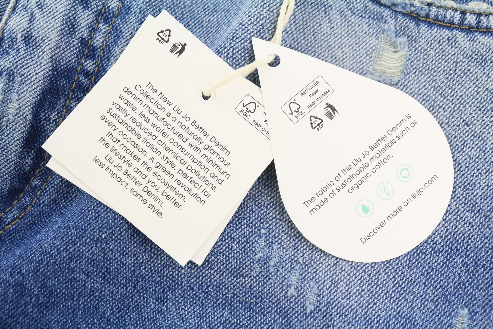 LIU JO Glam Straight Bic Women Jeans W28 Skirted Ripped Blue Denim