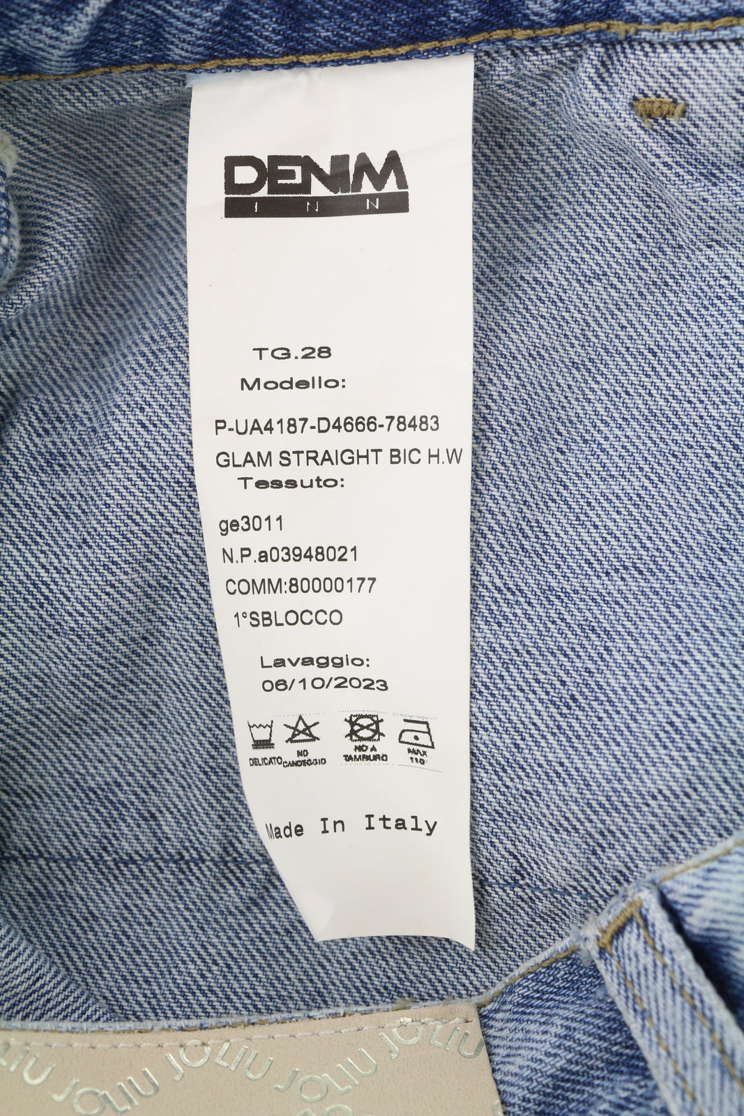 LIU JO Glam Straight Bic Women Jeans W28 Skirted Ripped Blue Denim