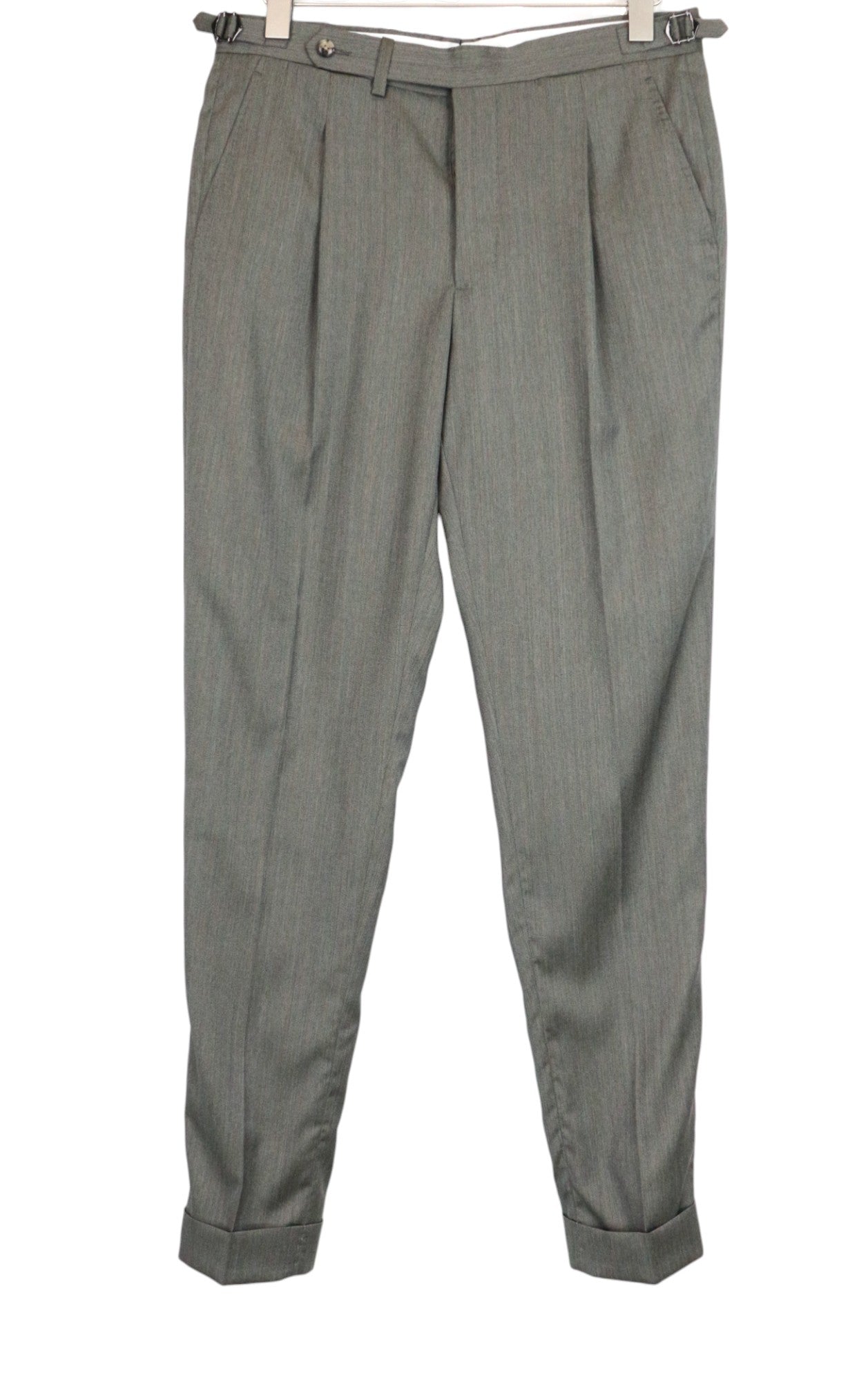 SUITSUPPLY Havana Patch Suit UK38R Men's Green Slim Wool Silk 2-Piece Set