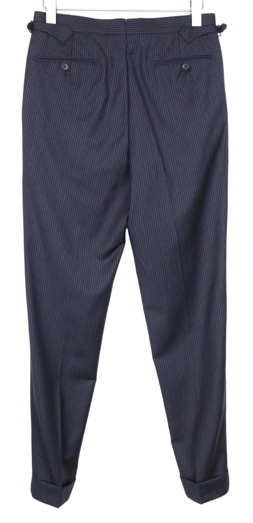 SUITSUPPLY Havana Men's UK36R Navy Stripe 2Pc Suit Slim Super 130's Wool