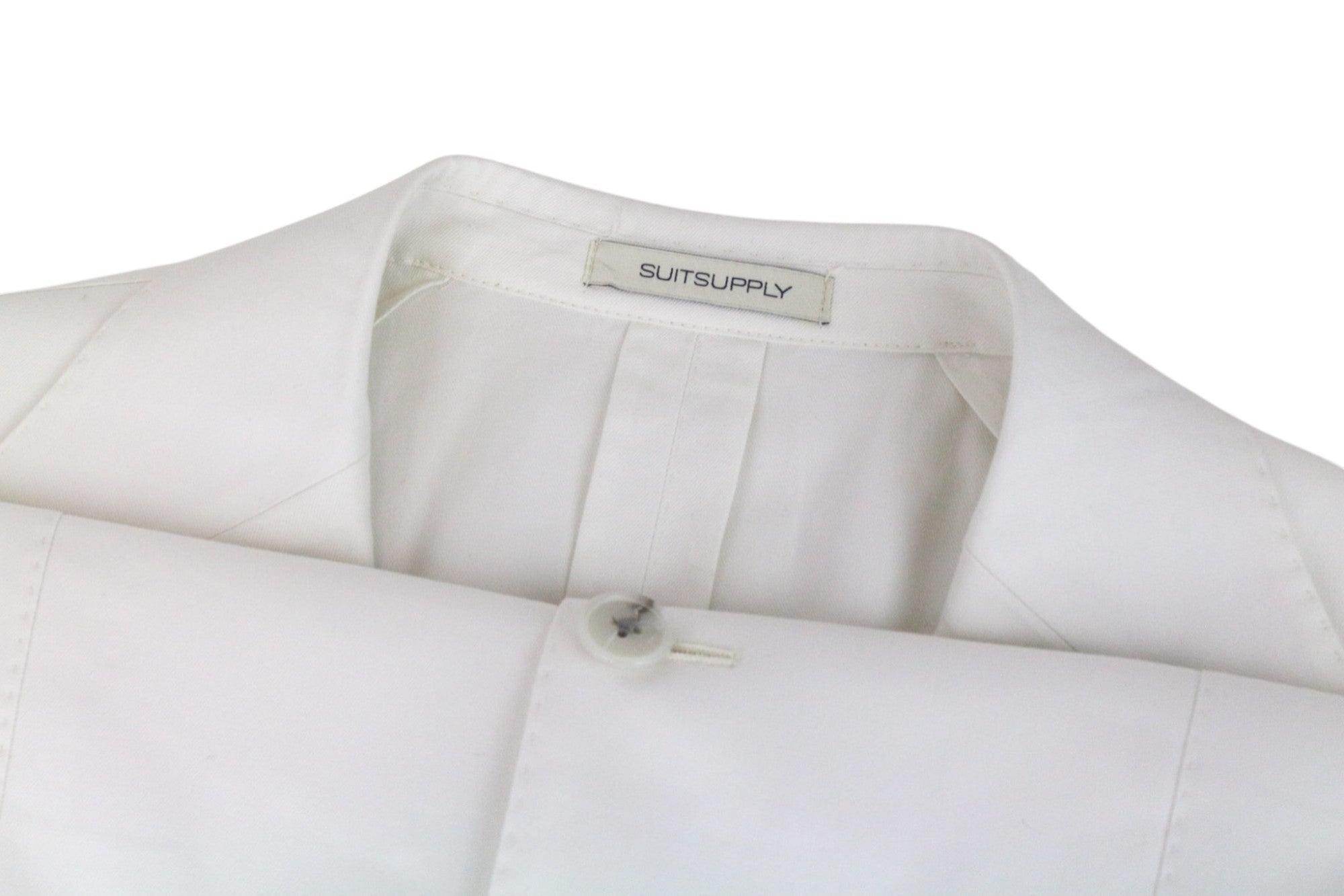 SUITSUPPLY Havana Men's Suit UK38R Off-White Slim Cotton Single-Breasted 2Piece