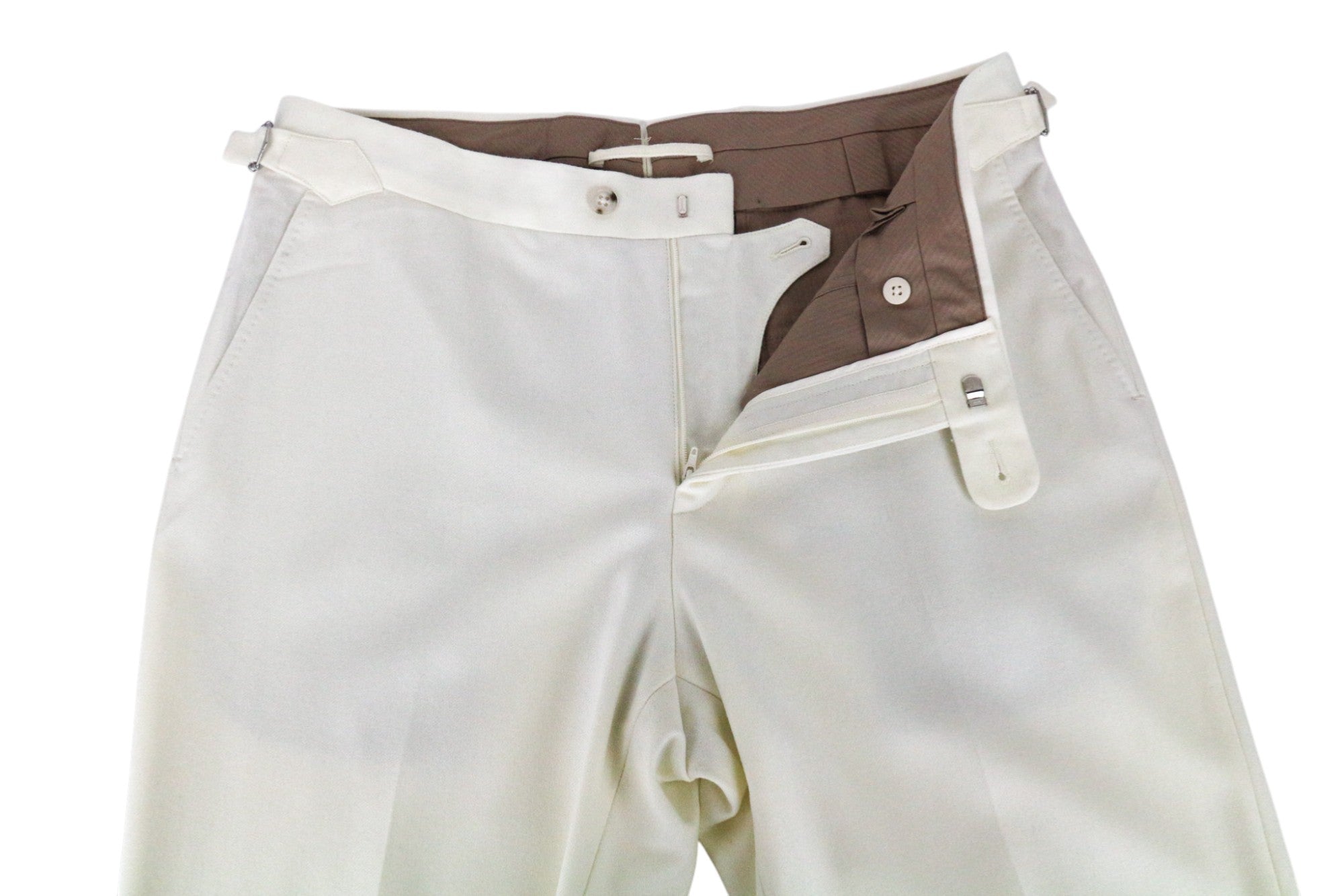 SUITSUPPLY Havana Men's Suit UK40R Off-White Slim Wool Single-Breasted 2-Piece