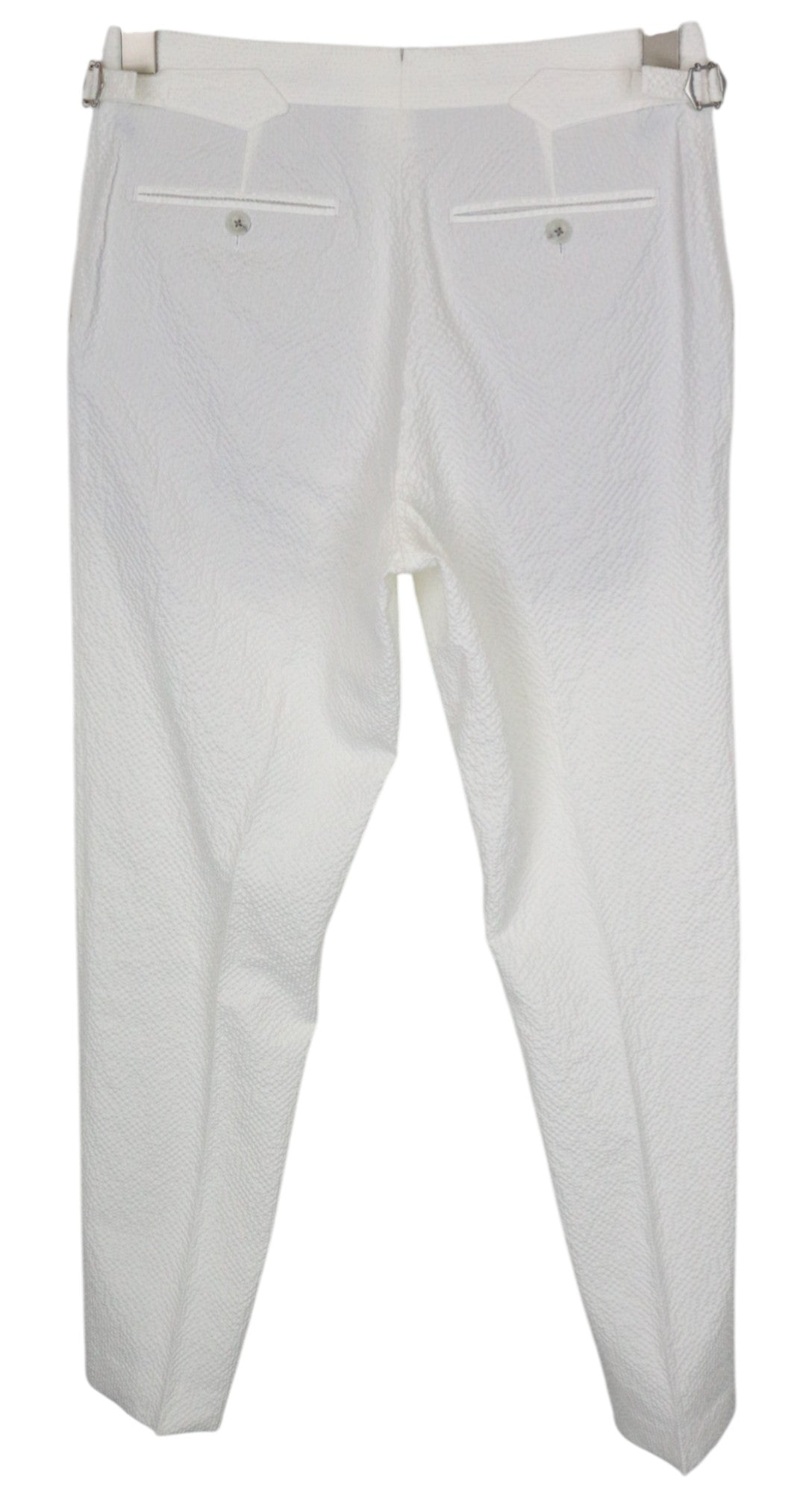 SUITSUPPLY Havana Men's Suit UK34R White Slim Double-Breasted Cotton Stretch 2Pc