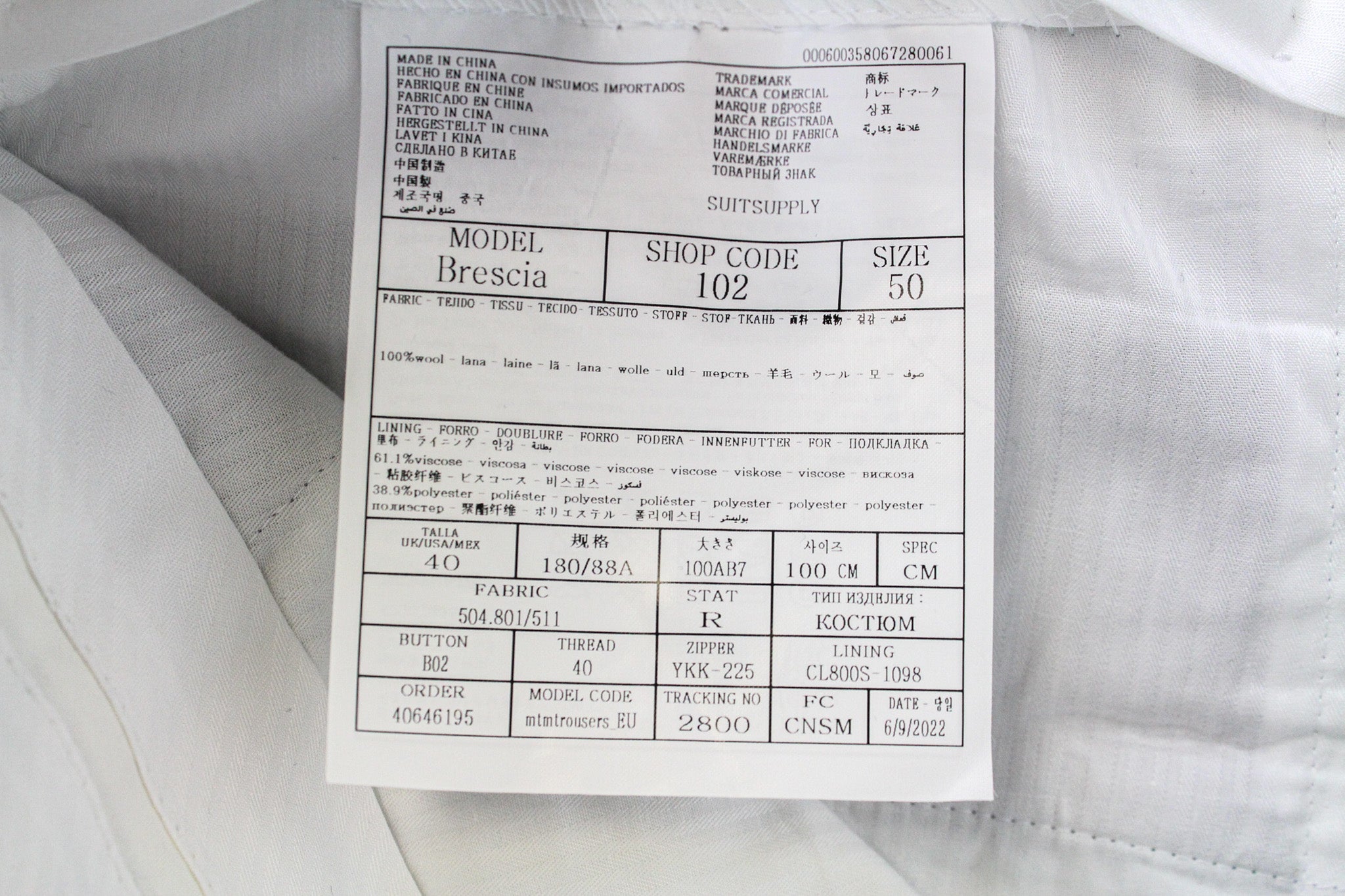 SUITSUPPLY La Spalla Men's Suit UK38R Grey Wool 2Pc Single-Breasted