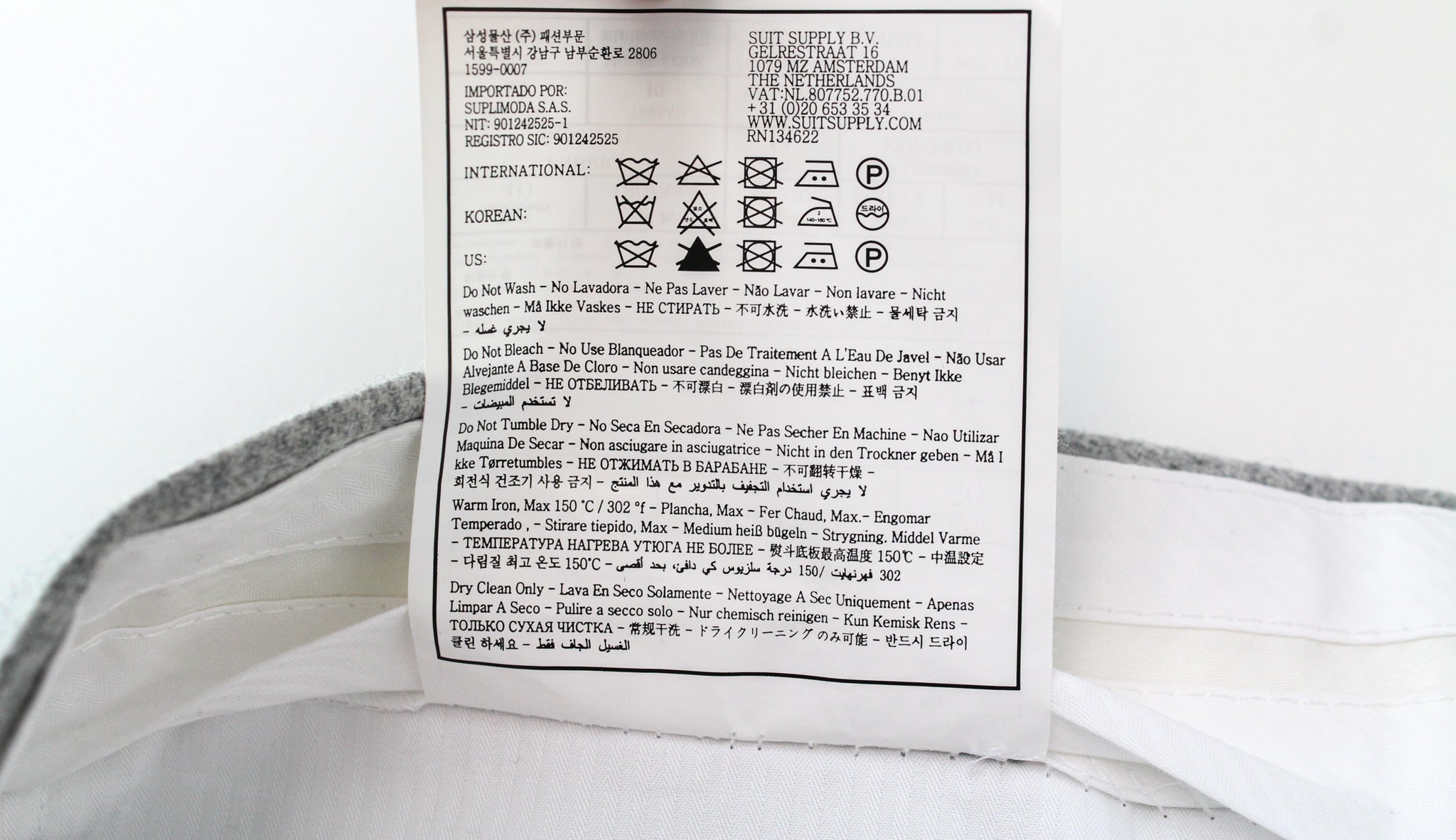 SUITSUPPLY La Spalla Men's Suit UK38R Grey Wool 2Pc Single-Breasted