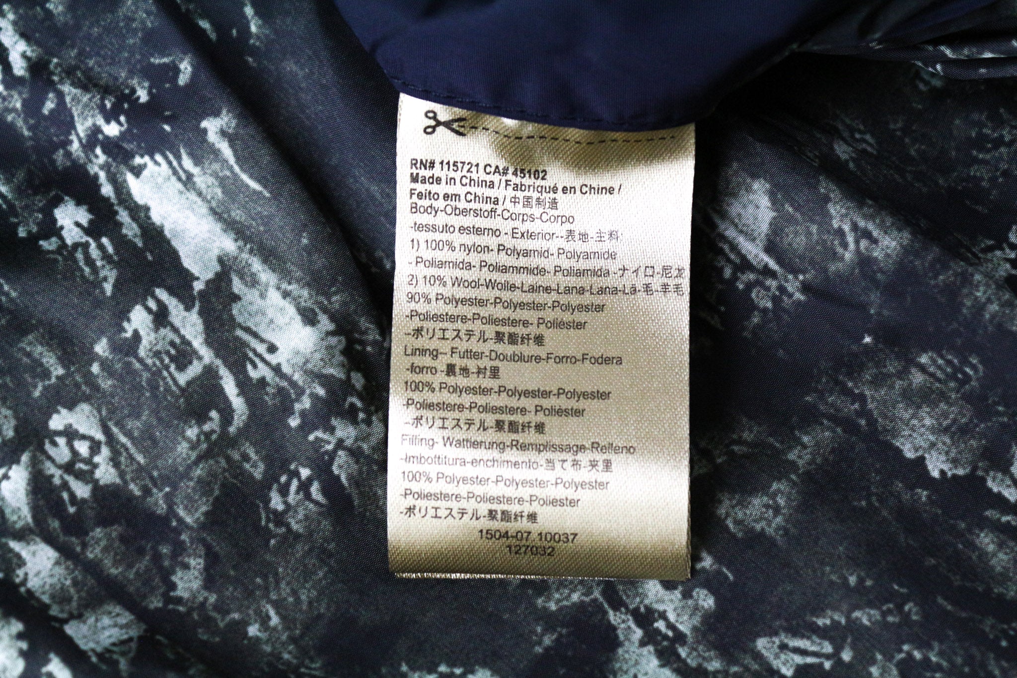 SCOTCH &amp; SODA vyriška XL dydžio tamsiai pilka dygsniuota vilnos mišinio striukė su gobtuvu ir užtrauktuku 