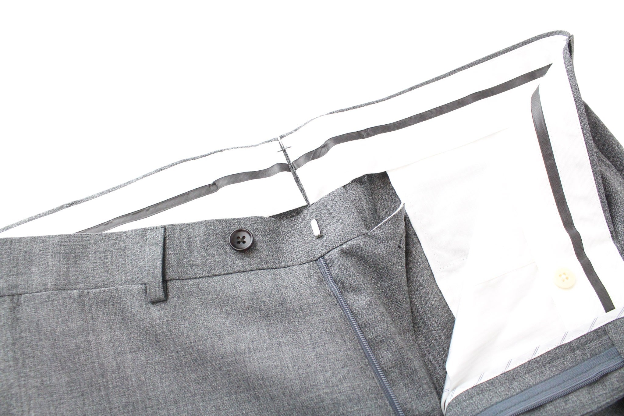 „SUITSUPPLY Lazio“ vyriškas pilkas vilnonis dviejų dalių kostiumas, UK44R, plonas, vienaeilis, oficialus 