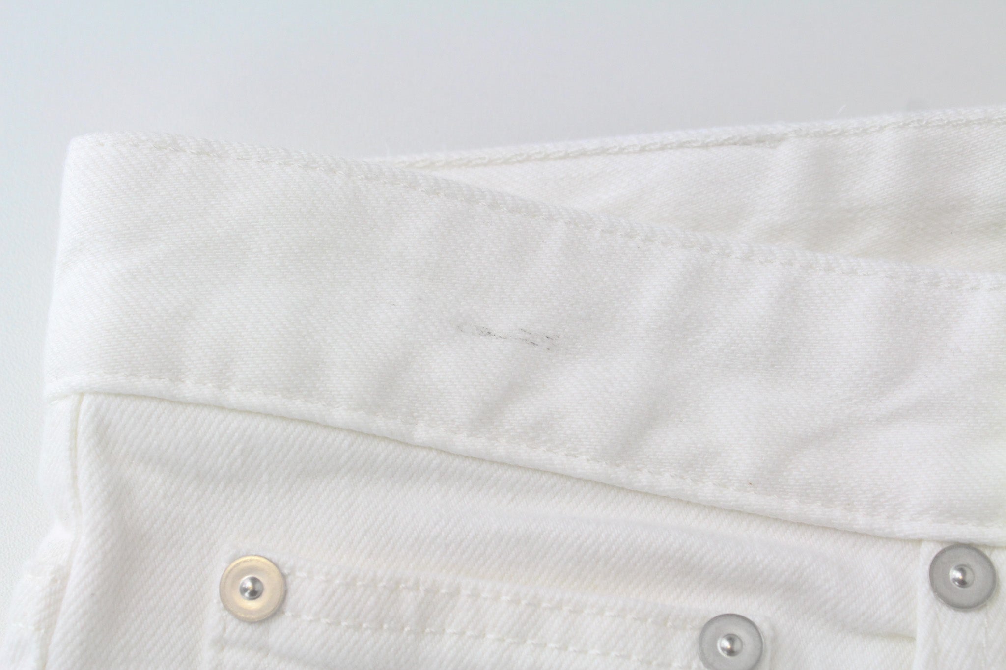 SUITSUPPLY Alain Men's Jeans W31/L32 White Selvedge Cotton Stretch Slim Fit