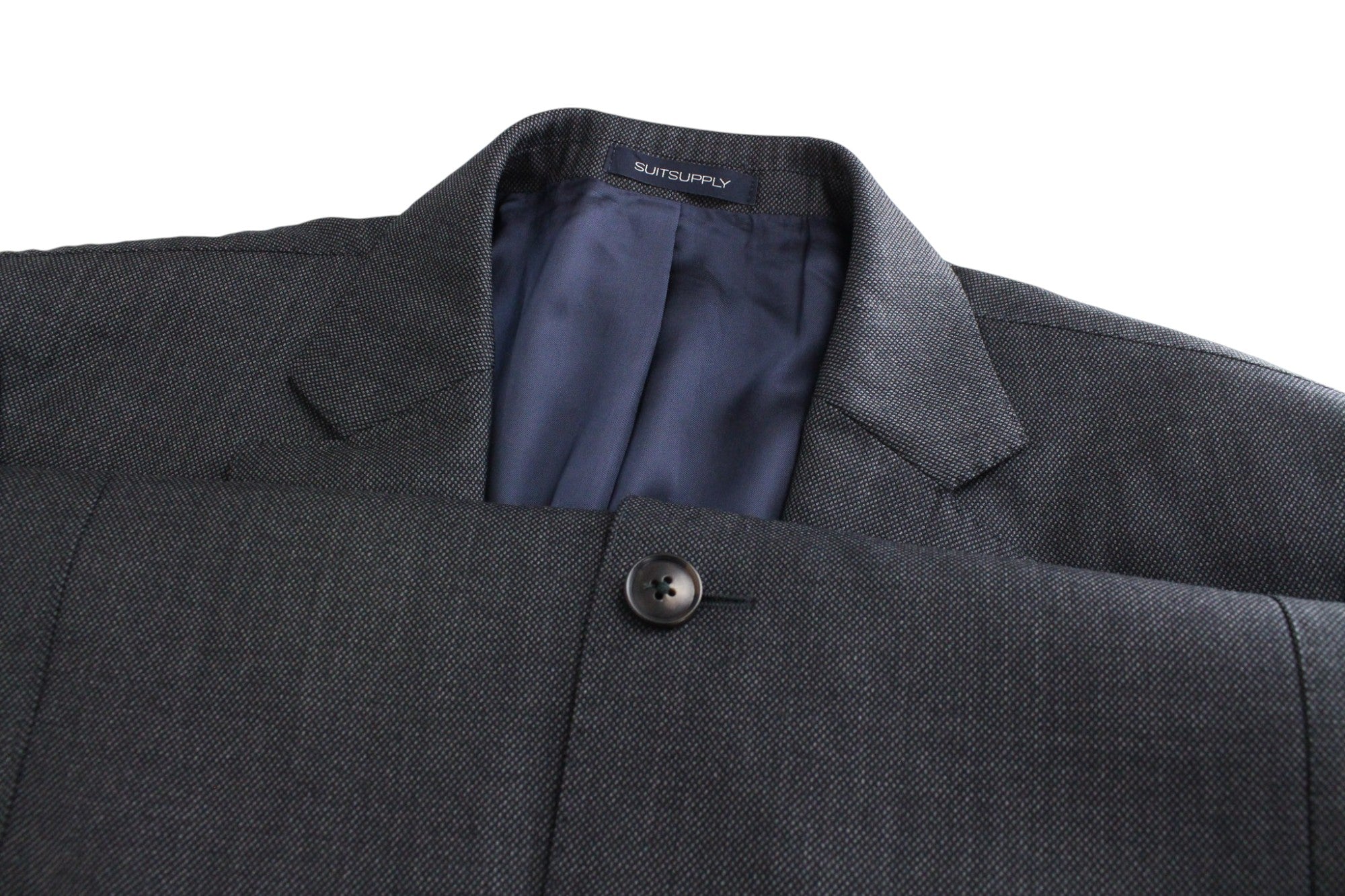 SUITSUPPLY Sienna Men's UK46R Grey Pure Wool Single-Breasted 2 Piece Lined Suit