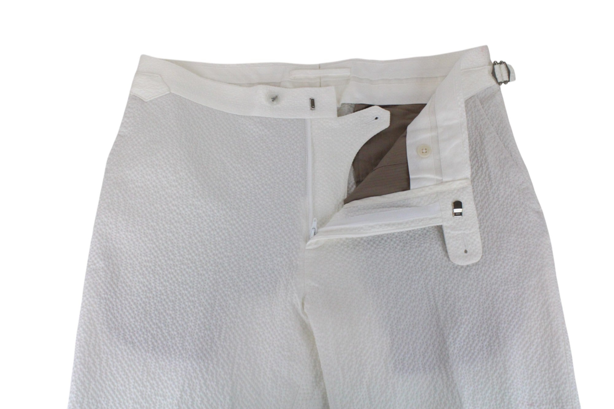 SUITSUPPLY Havana Men's Suit UK38R Slim White 2-Piece Cotton Stretch Double Row