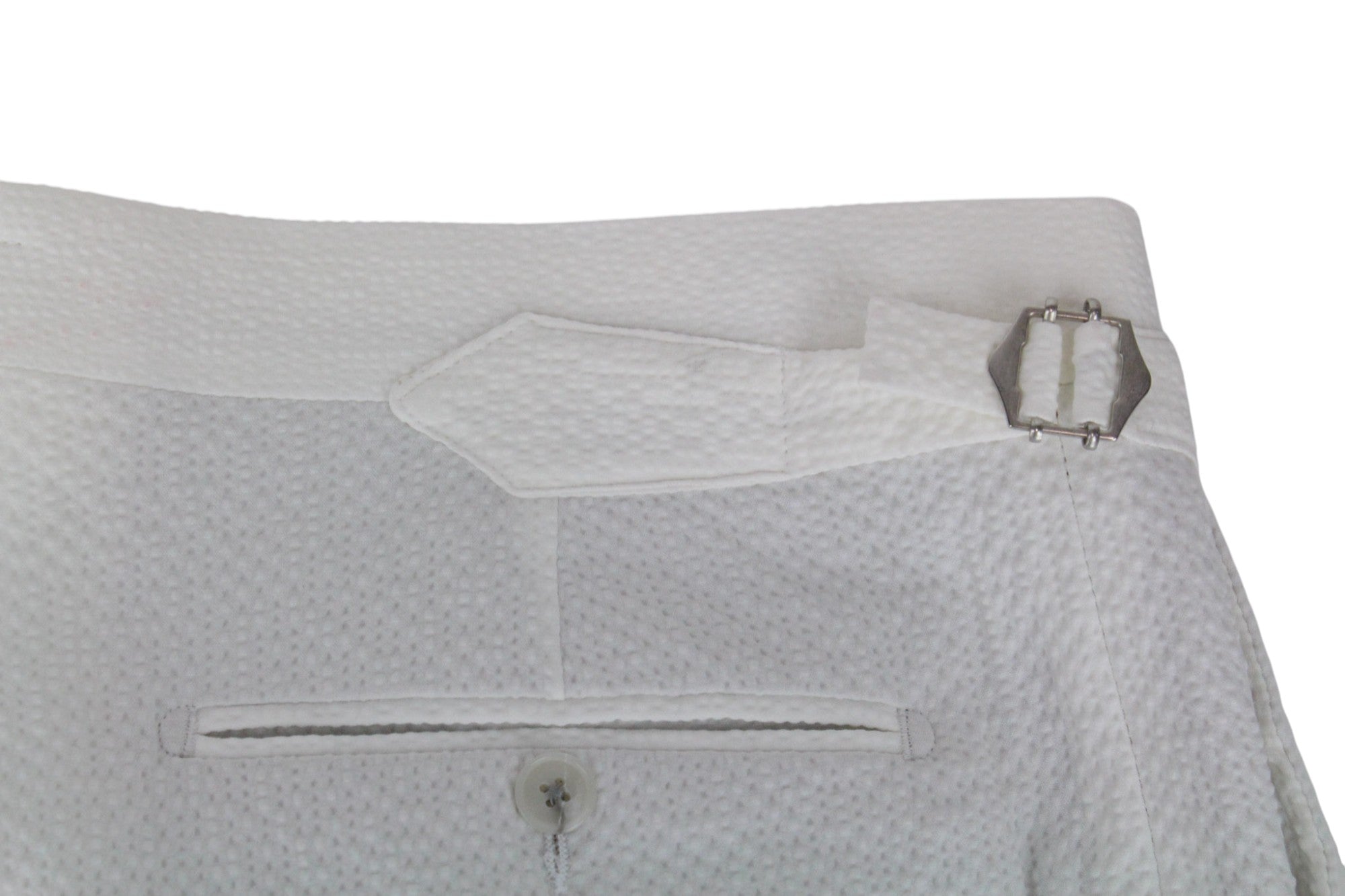 SUITSUPPLY Havana Men's Suit UK38R Slim White 2-Piece Cotton Stretch Double Row