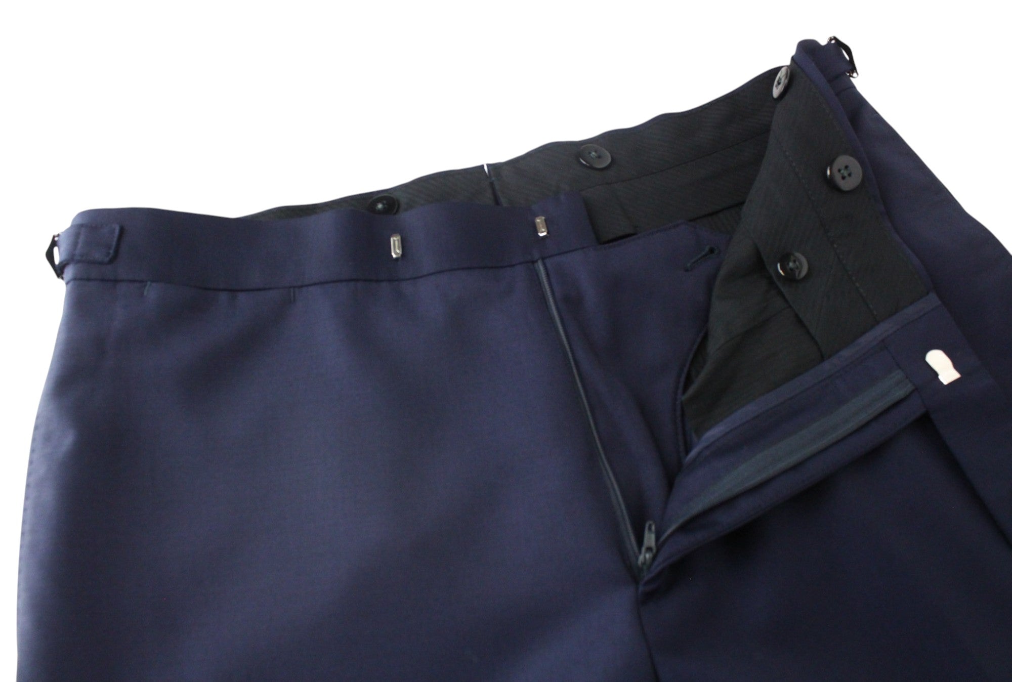 SUITSUPPLY Lazio Men's Suit UK40L Blue Slim S130 Wool Tux 3 Piece Formal