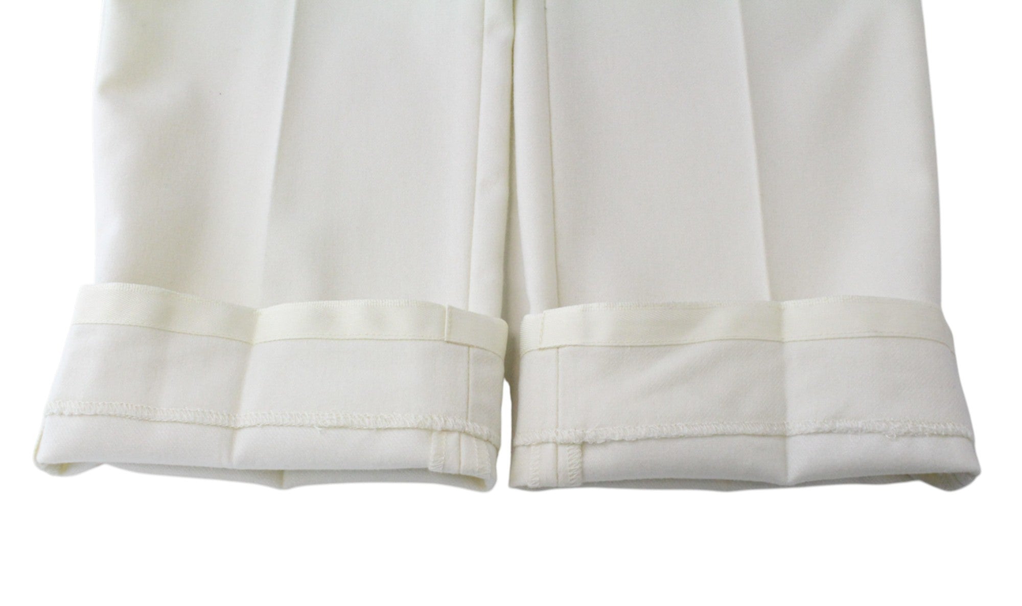 SUITSUPPLY Havana Suit UK38R Men's Off-White Wool Flannel 2-Piece Slim