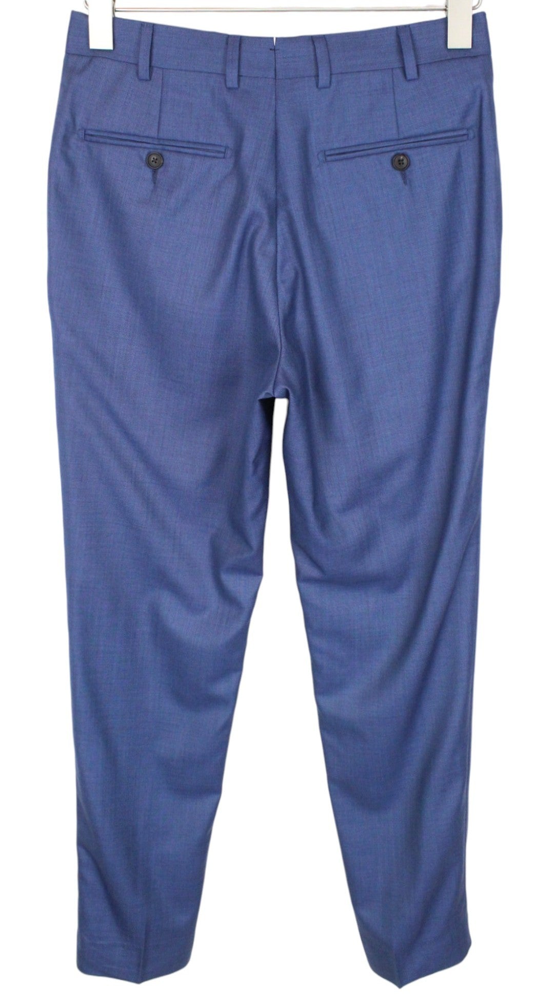 SUITSUPPLY Lazio La Spalla Men's UK34R Blue Slim 3Pc Super 150s Wool Suit