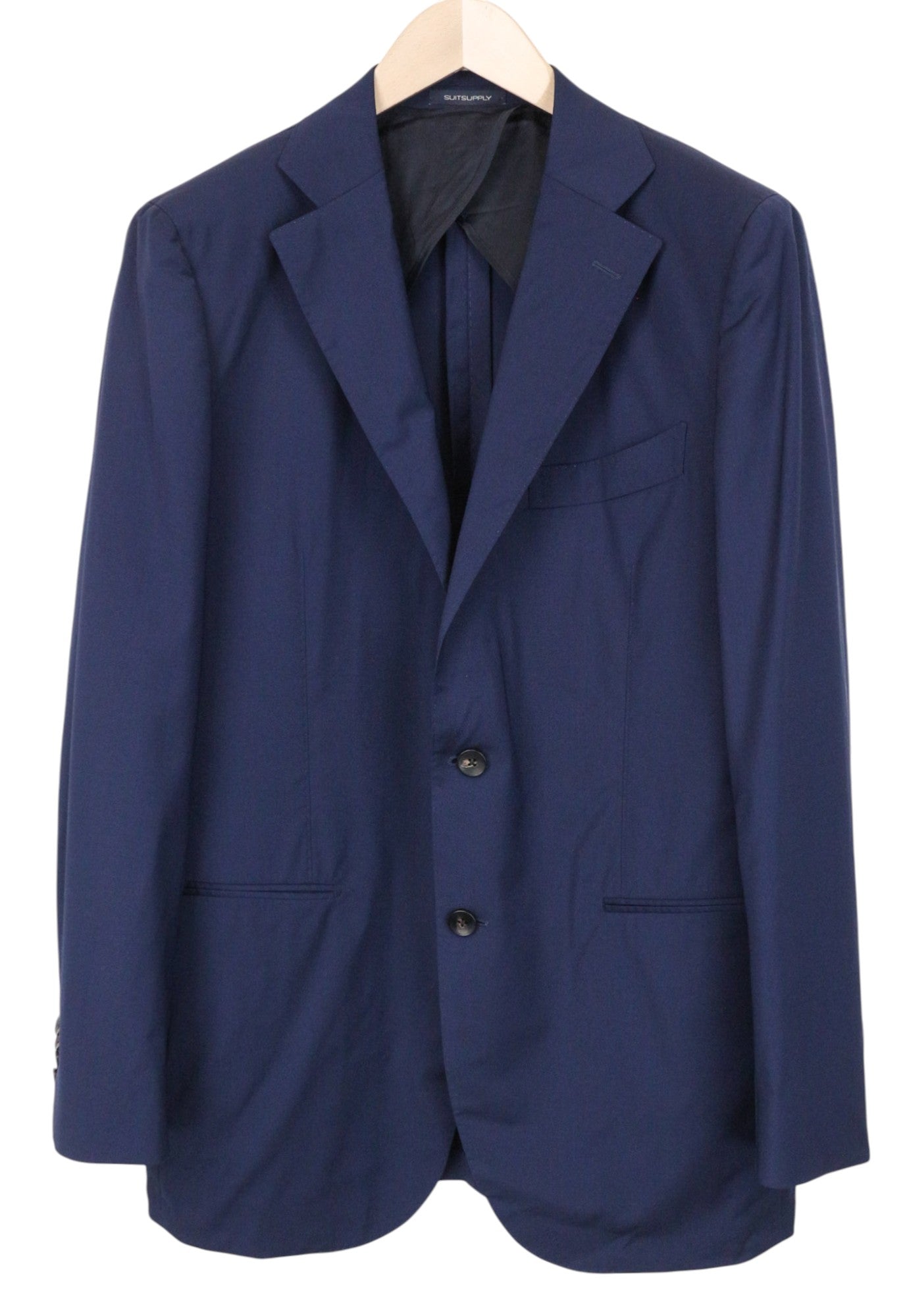 SUITSUPPLY La Spalla Men's Suit UK42R Navy Blue Slim Fit Wool Blend 2Pc Formal