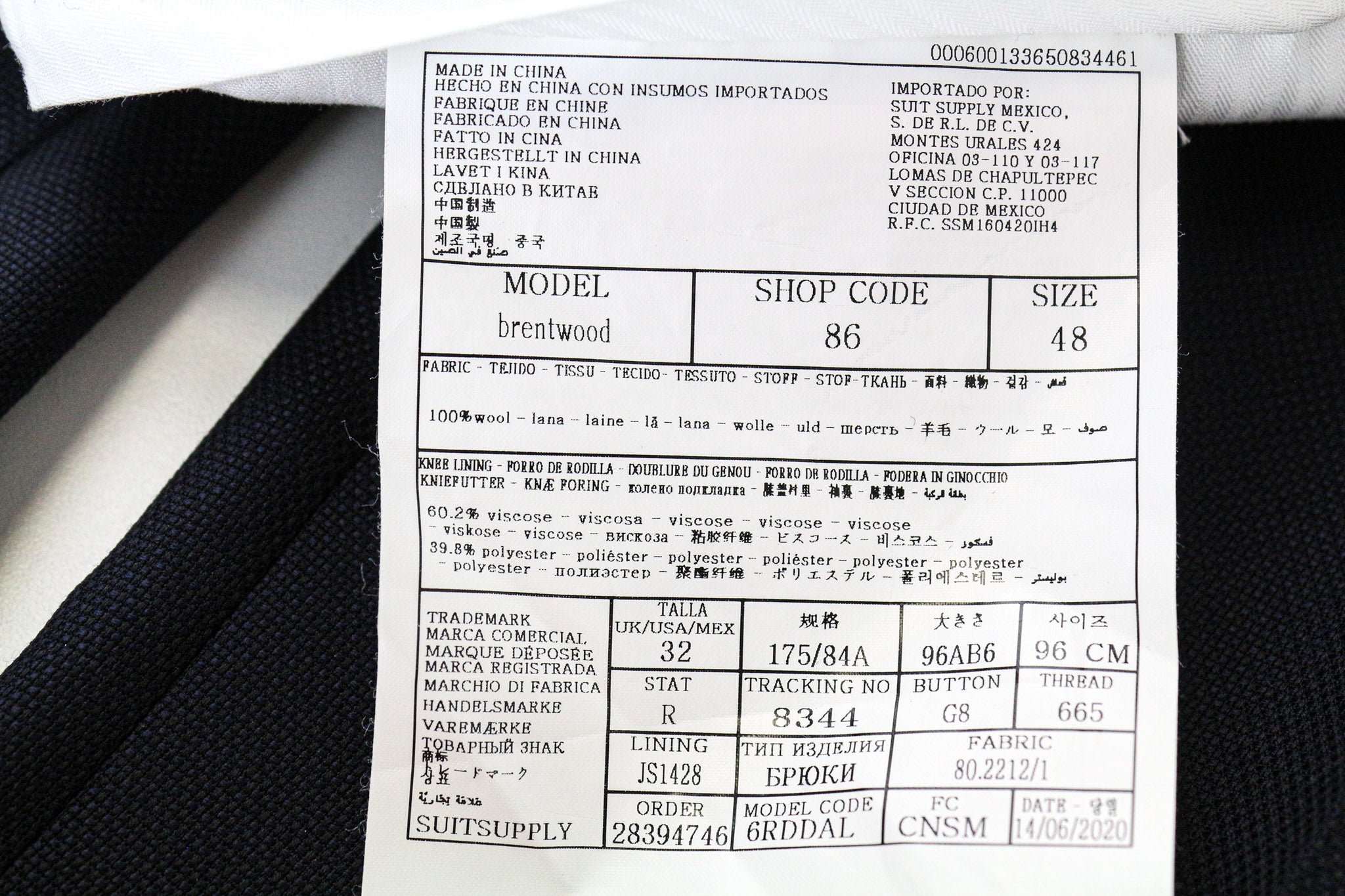 SUITSUPPLY La Spalla Men's Suit UK36R Navy Blue Wool S130s 3Pc Slim Tuxedo