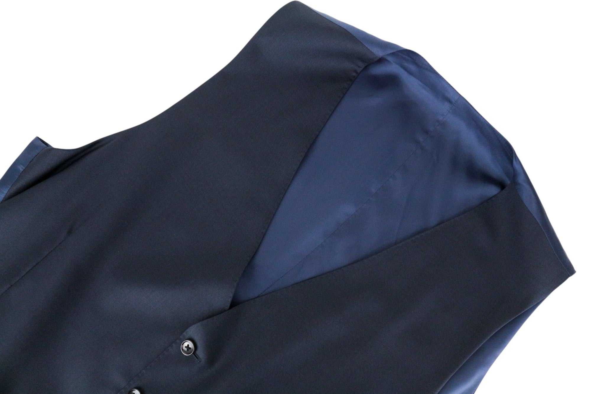 SUITSUPPLY Lazio UK52 Men's 3 Piece Blue Wool Suit Single-Breasted