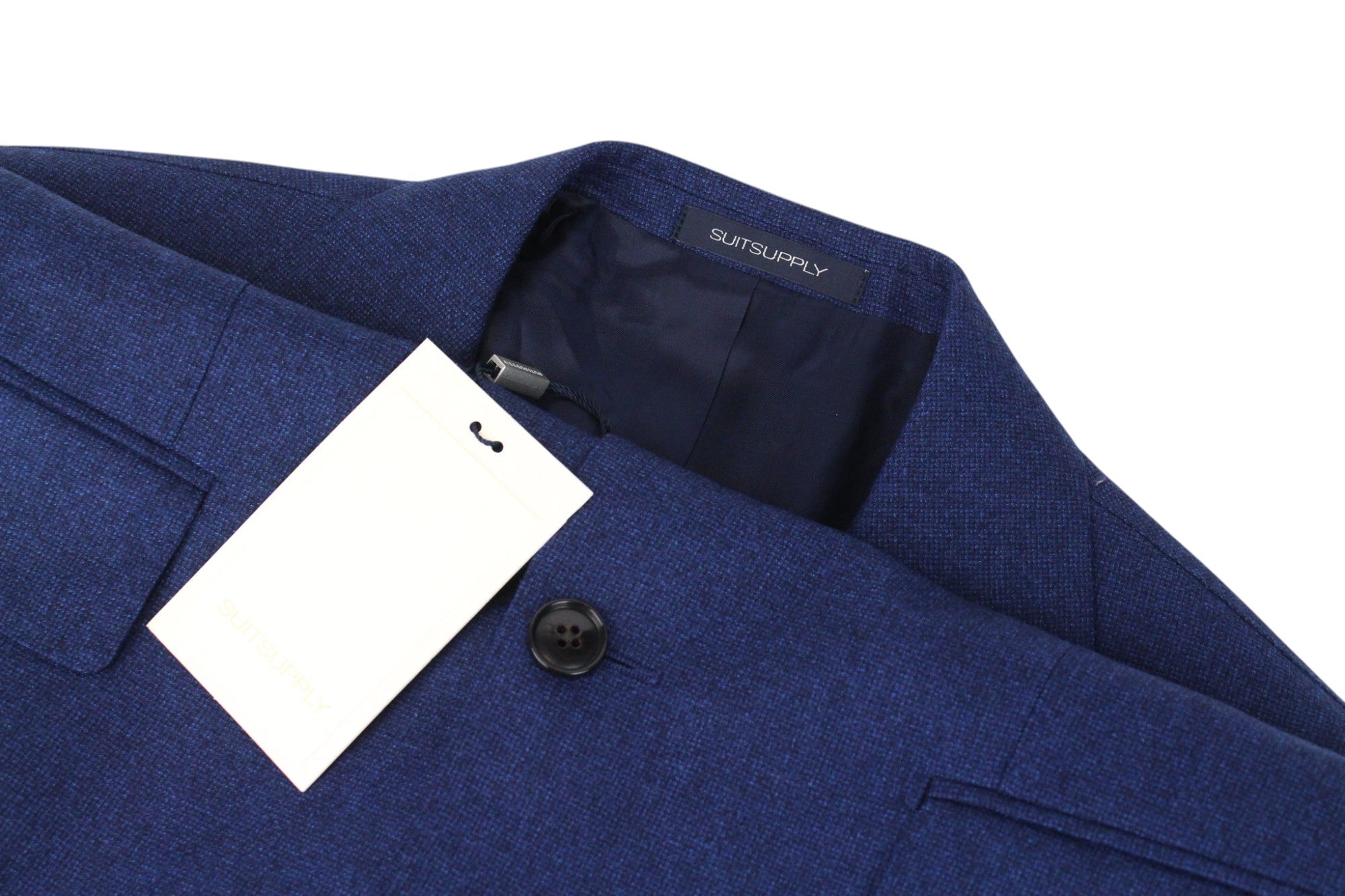 SUITSUPPLY Lazio Men's Suit UK38R Super 120s Blue Wool Slim 2-Piece Fit