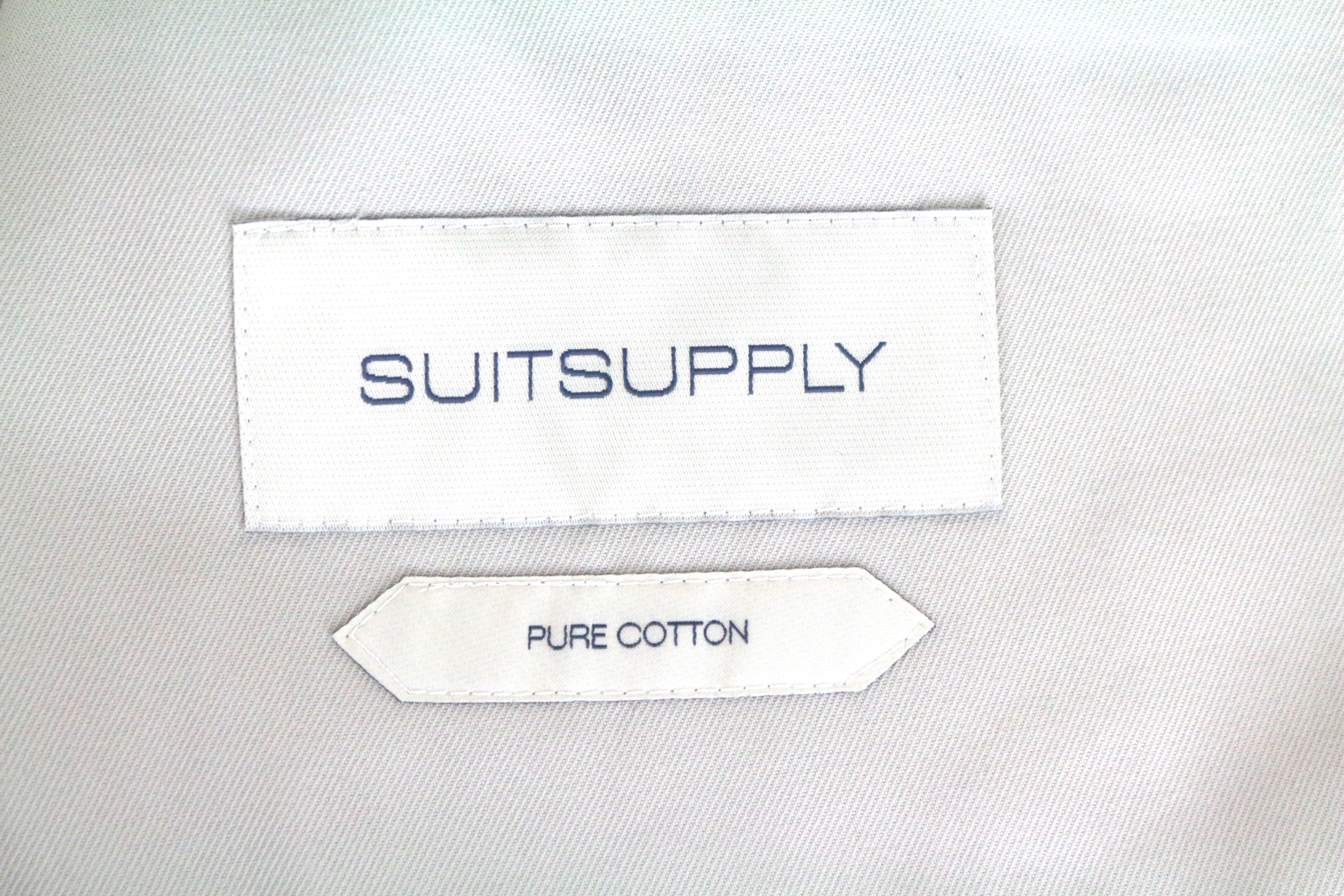 SUITSUPPLY Havana Men's Suit UK36R Ecru Slim Cotton 2-Piece Jetted Classic