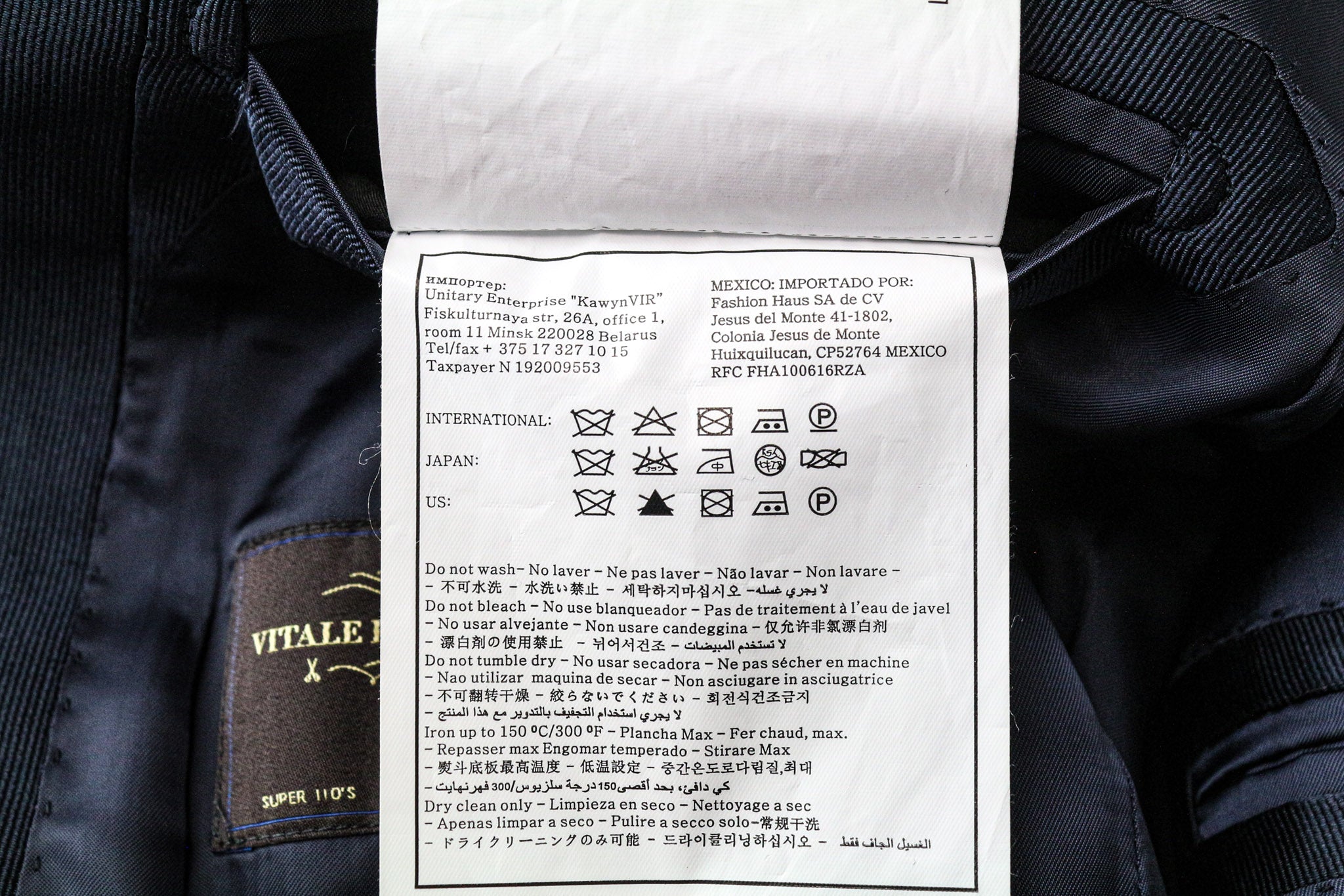 SUITSUPPLY Havana Tux Men's Suit UK38L Slim Blue 2 Piece Pure Wool Super 110s