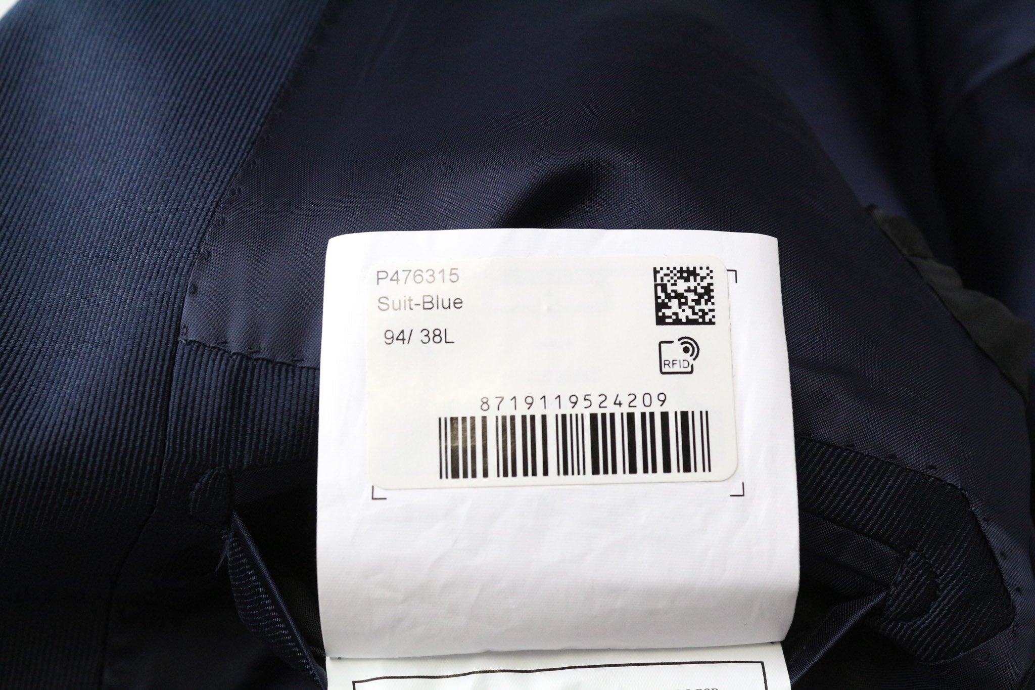 SUITSUPPLY Havana Tux Men's Suit UK38L Slim Blue 2 Piece Pure Wool Super 110s