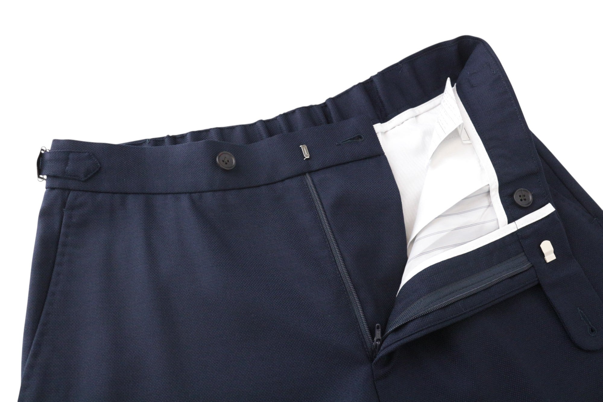 SUITSUPPLY Havana Patch Men's Suit UK36R Wool Blue 2-Piece Slim Unlined